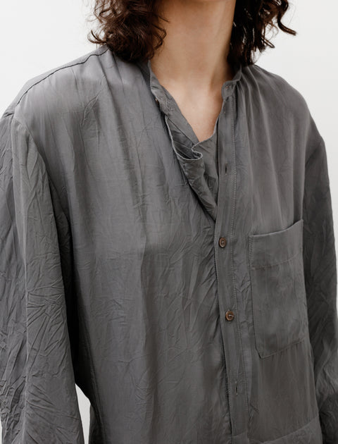 Lemaire Gusset Collar Shirt Dress Aluminum
