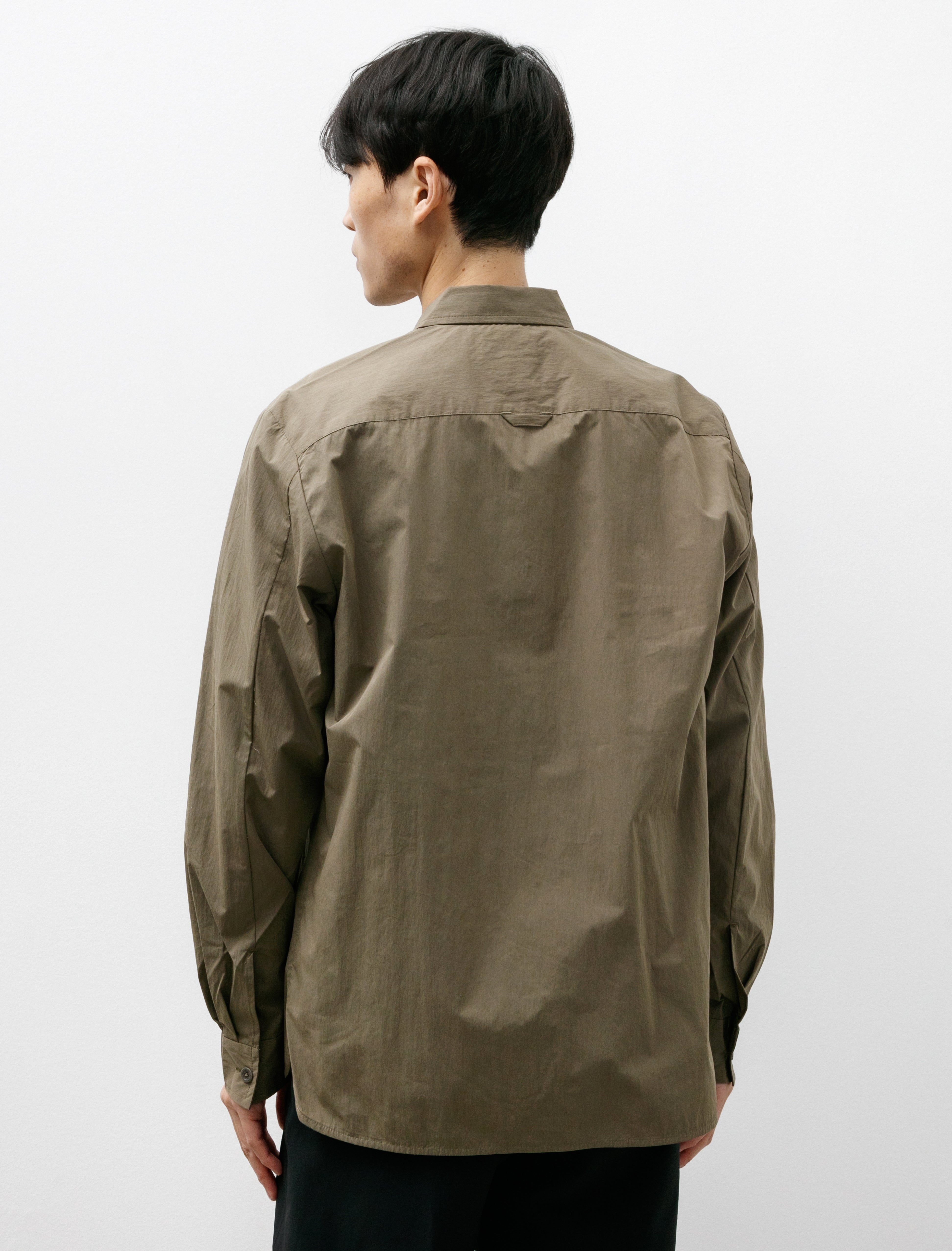 Norse Projects Silas Tech Poplin Shirt Sediment Green