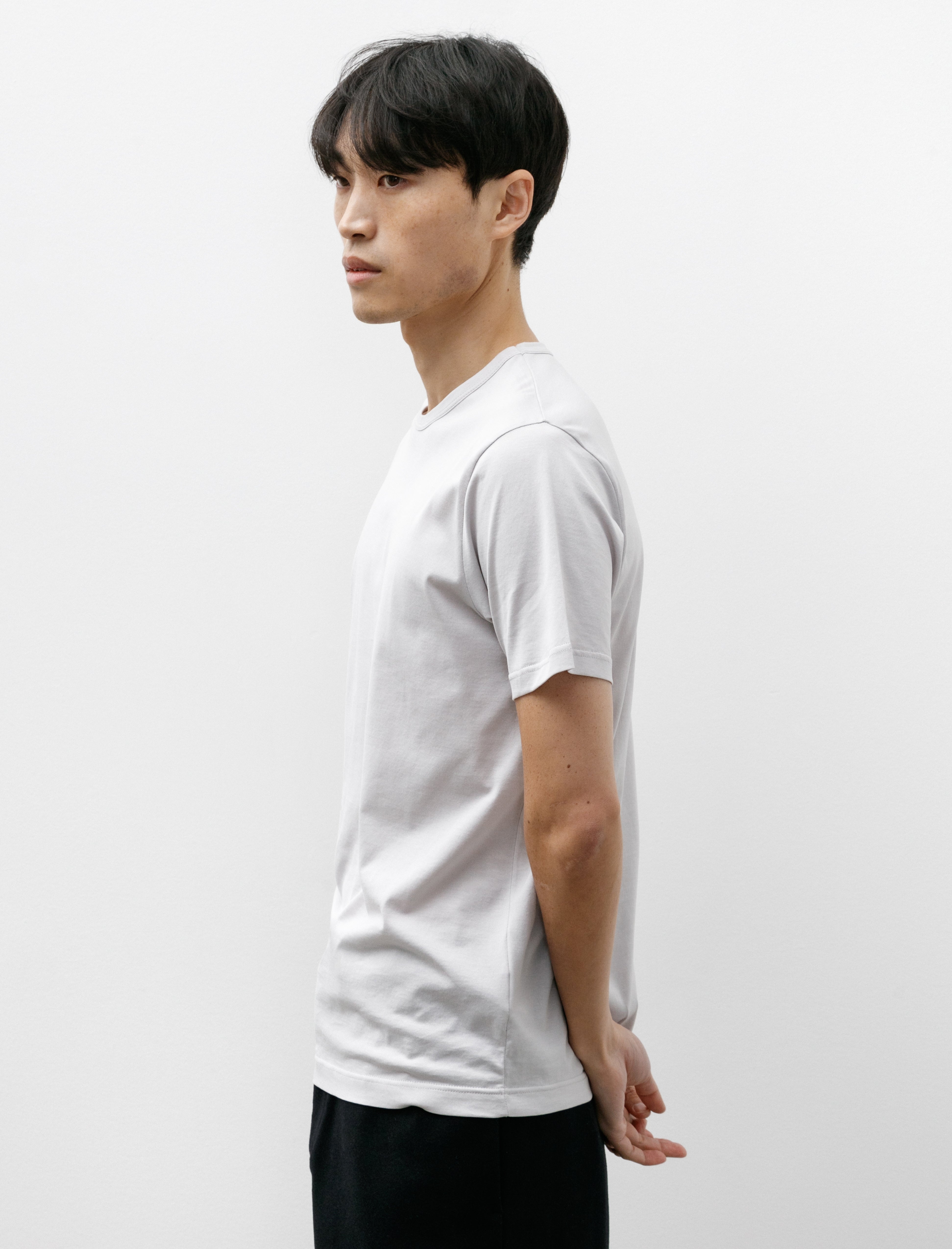 Sunspel SS Crew Neck Classic T-Shirt Smoke Grey