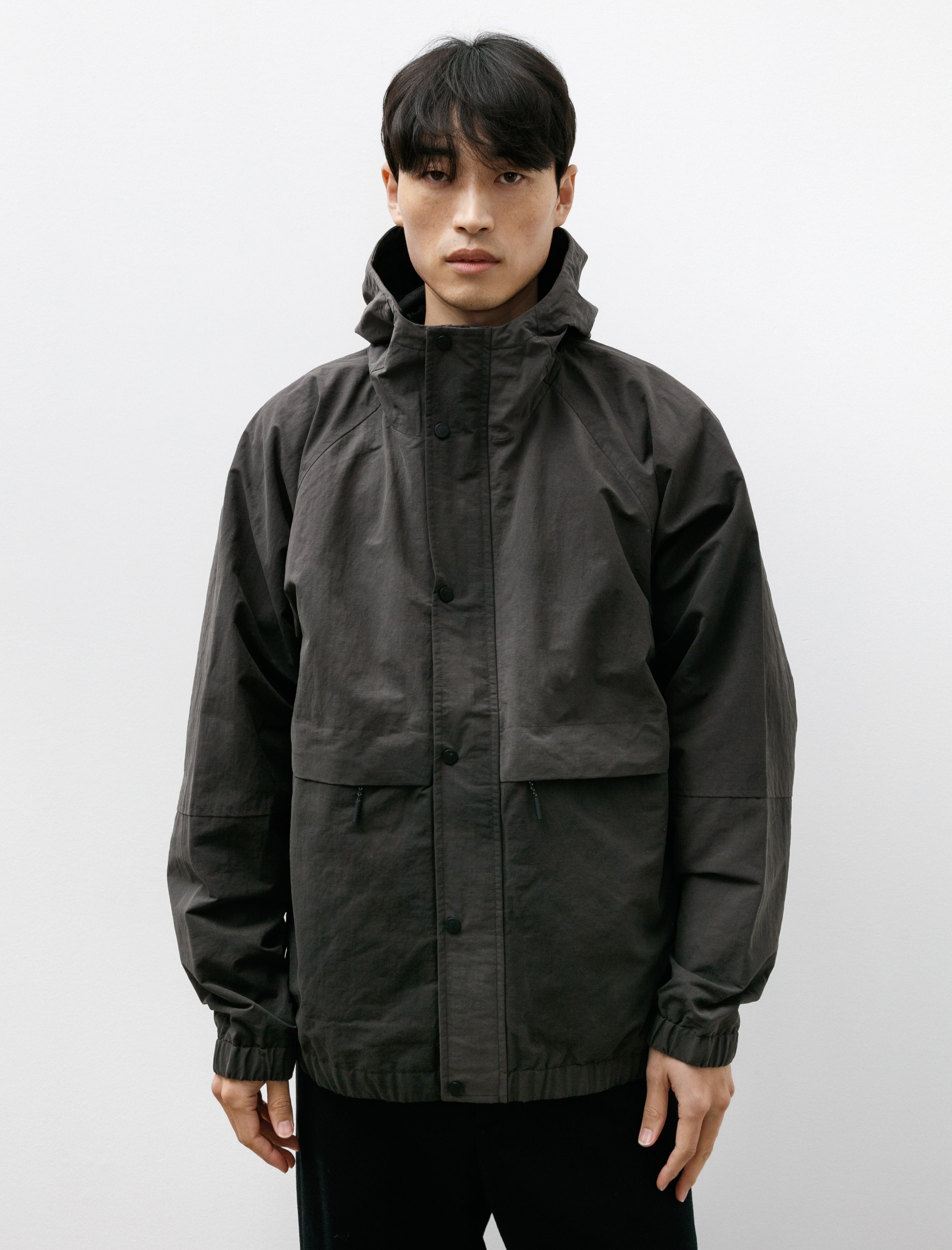 Norse Projects Herluf Wave Dye Nylon Windbreaker Black