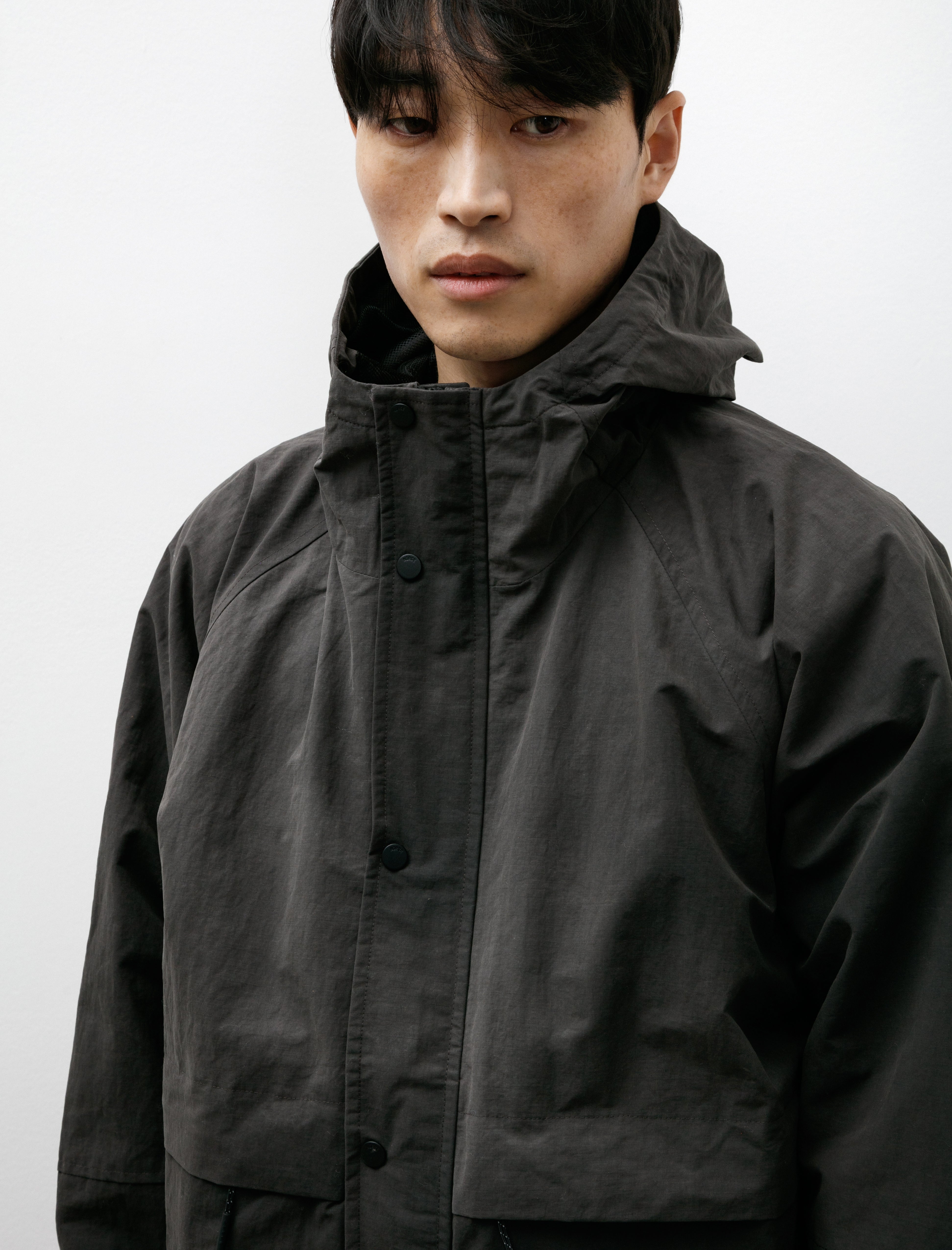 Norse Projects Herluf Wave Dye Nylon Windbreaker Black