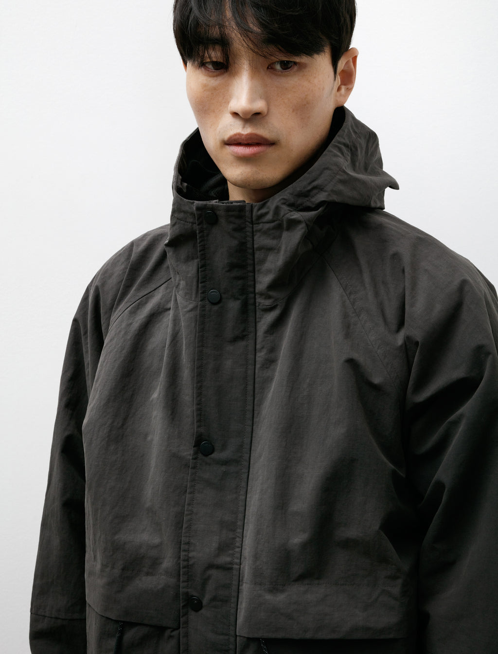 BRIEFING 新品　WINDBLOCK MOLE YARN BROUSON Norse Projects Herluf Wave Dye Nylon Windbreaker Black – Neighbour