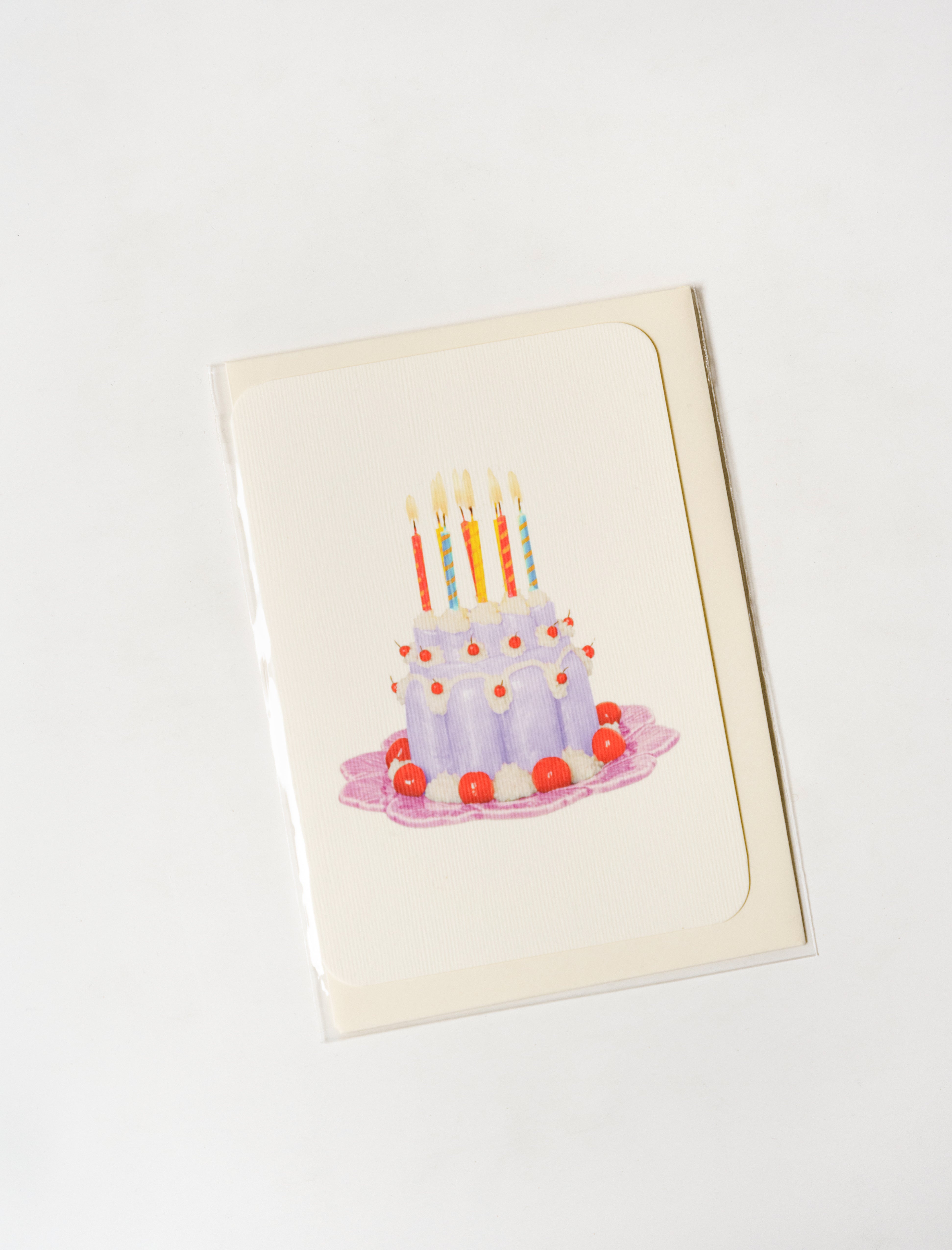 Canonbury Press Greeting Card Lavender Cream Blancmange