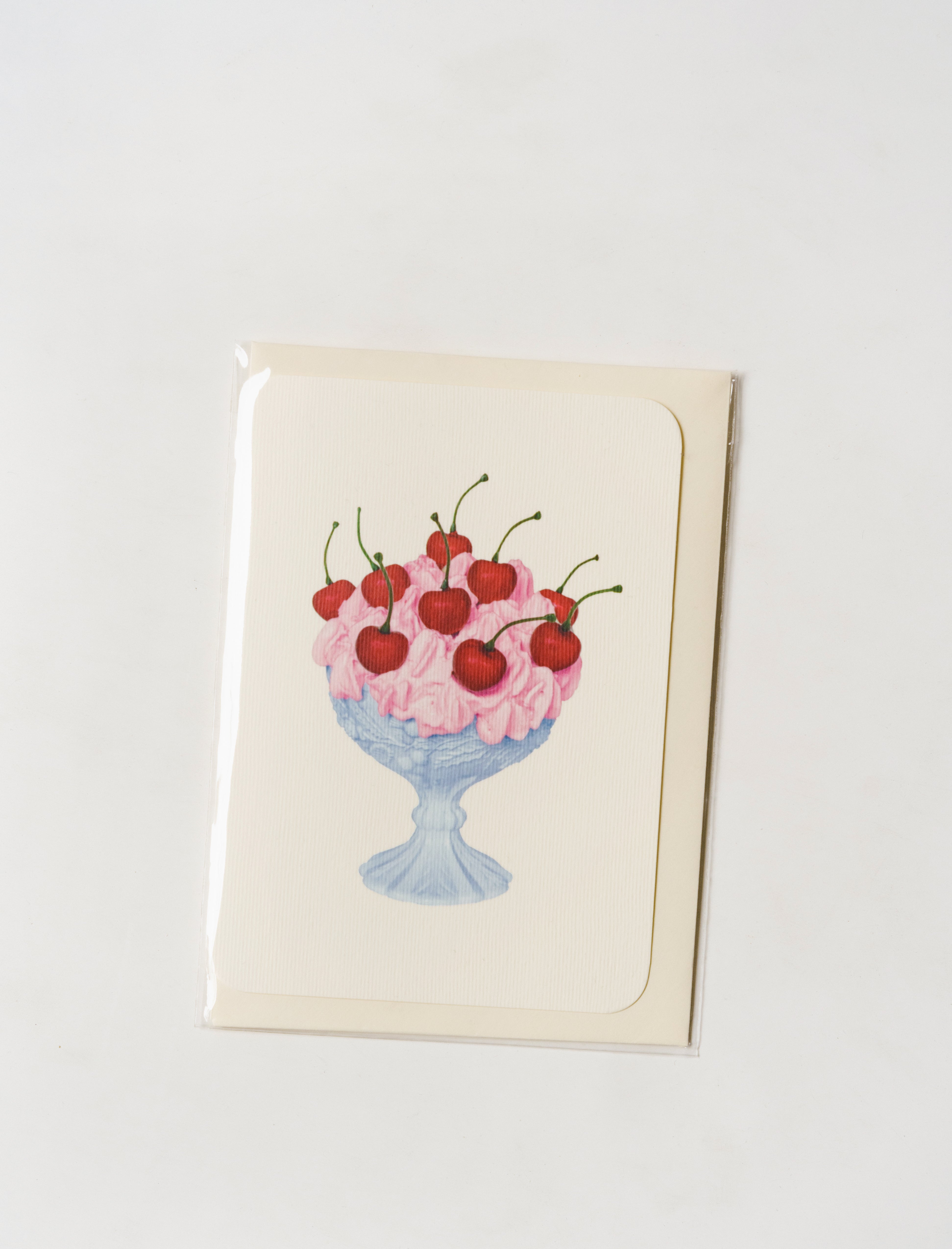 Canonbury Press Greeting Card Strawberry Chantilly Cream