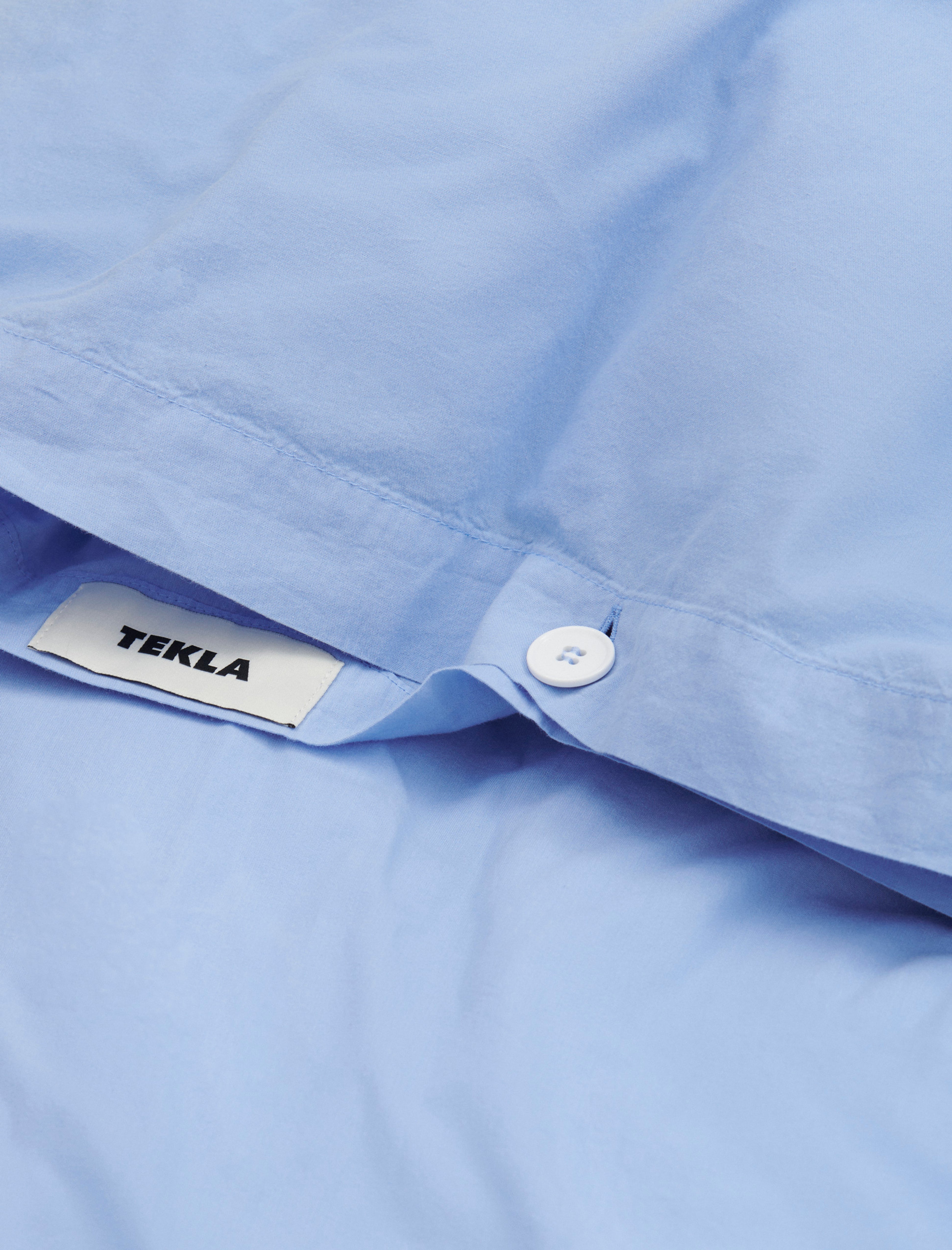 Tekla Percale Double Duvet Cover Island Blue