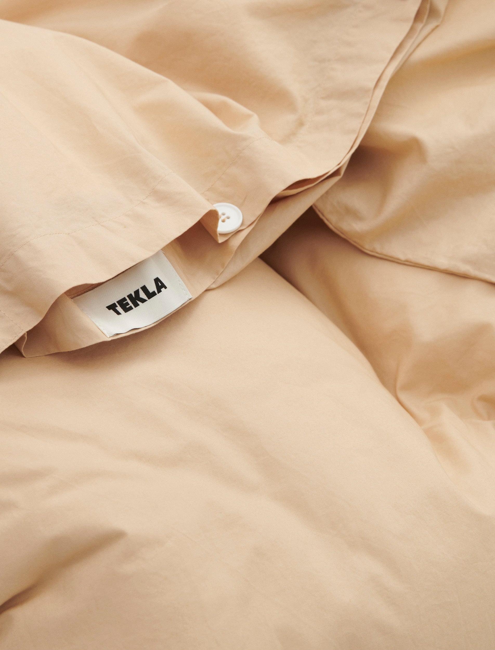 Tekla Percale Double Duvet Cover Sand Beige