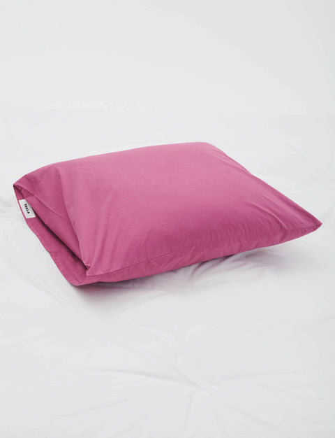 Tekla Percale Pillow Sham Lingonberry