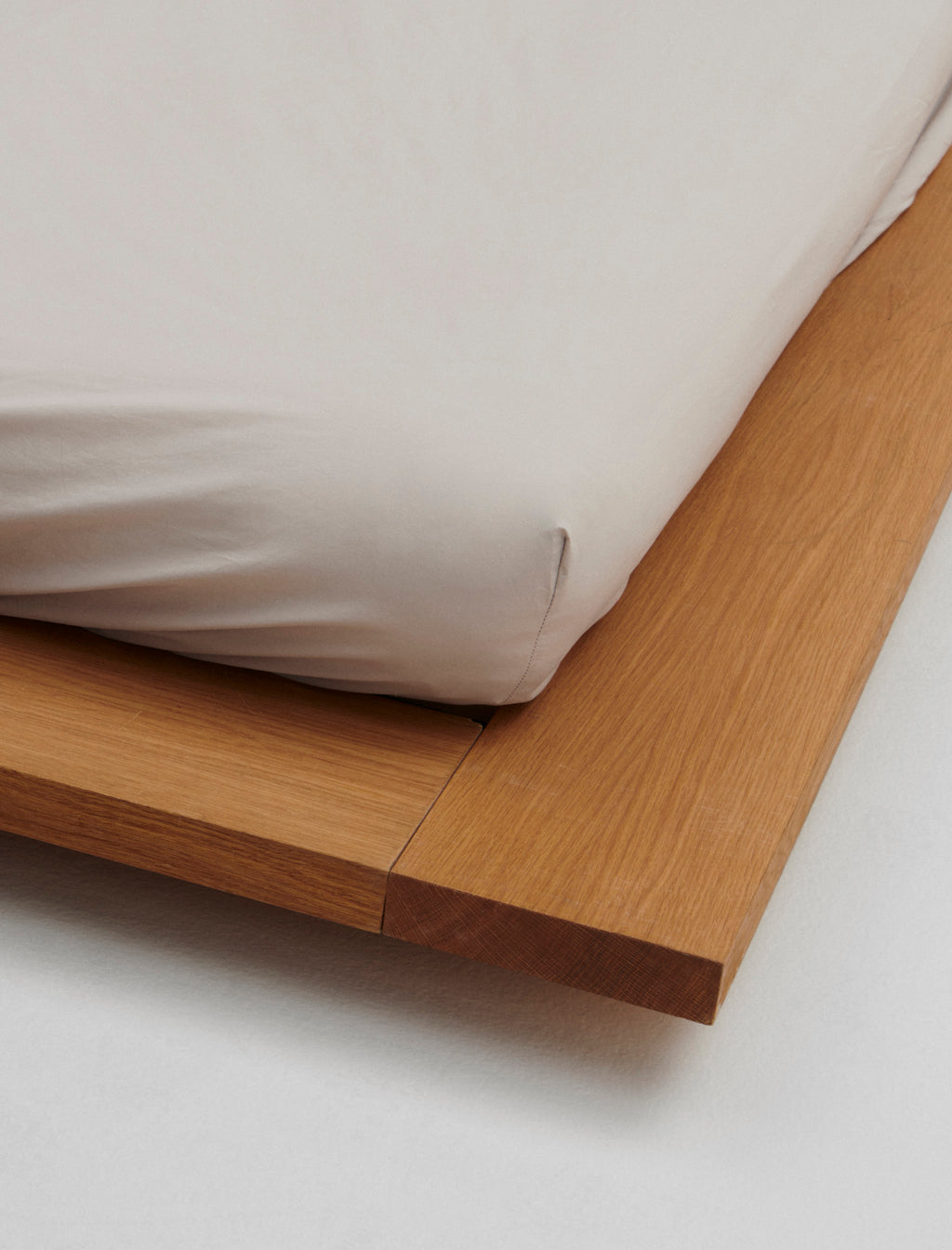 Tekla Percale Fitted Sheet Soft Grey Neighbour