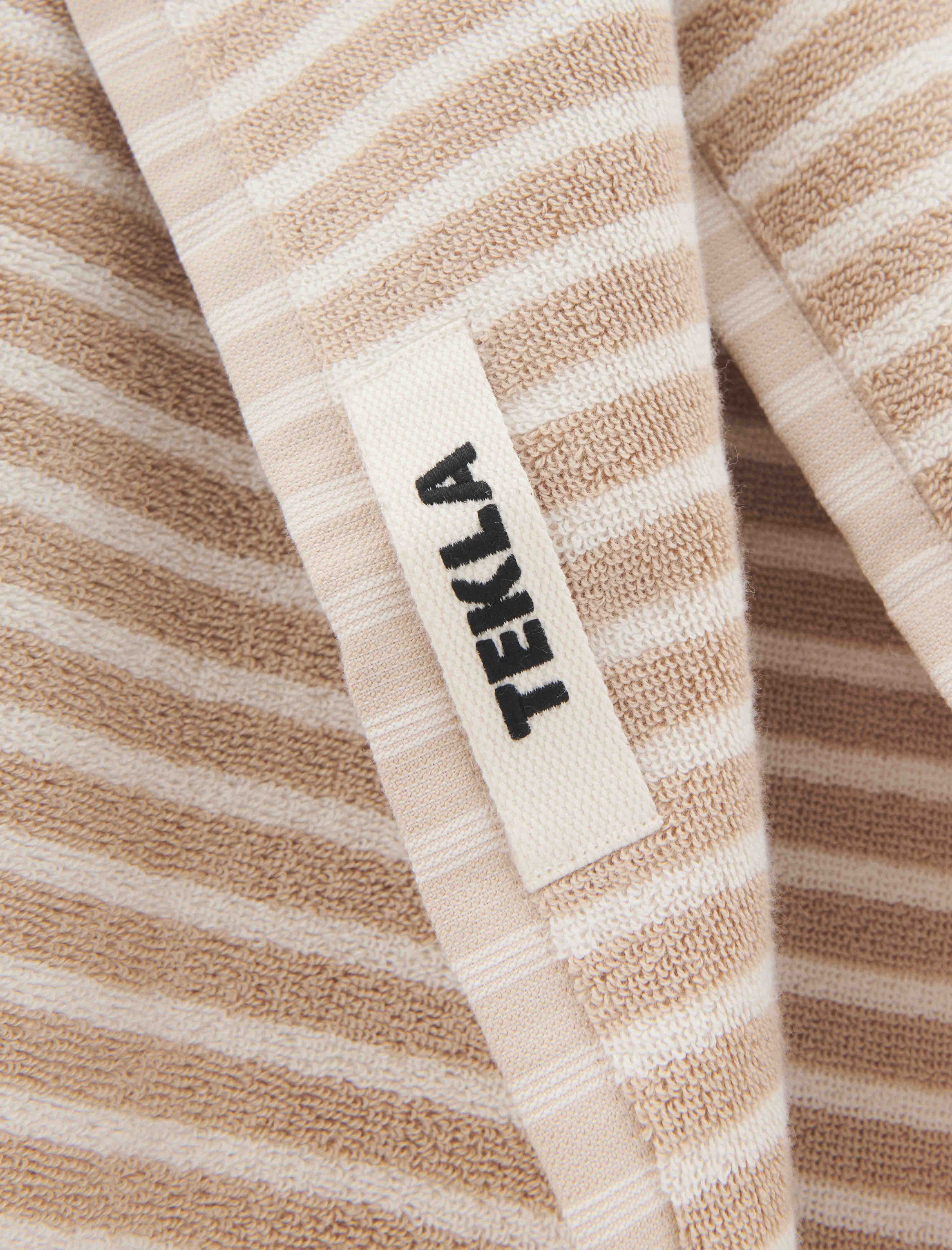 Tekla Terry Towel Ivory Stripes