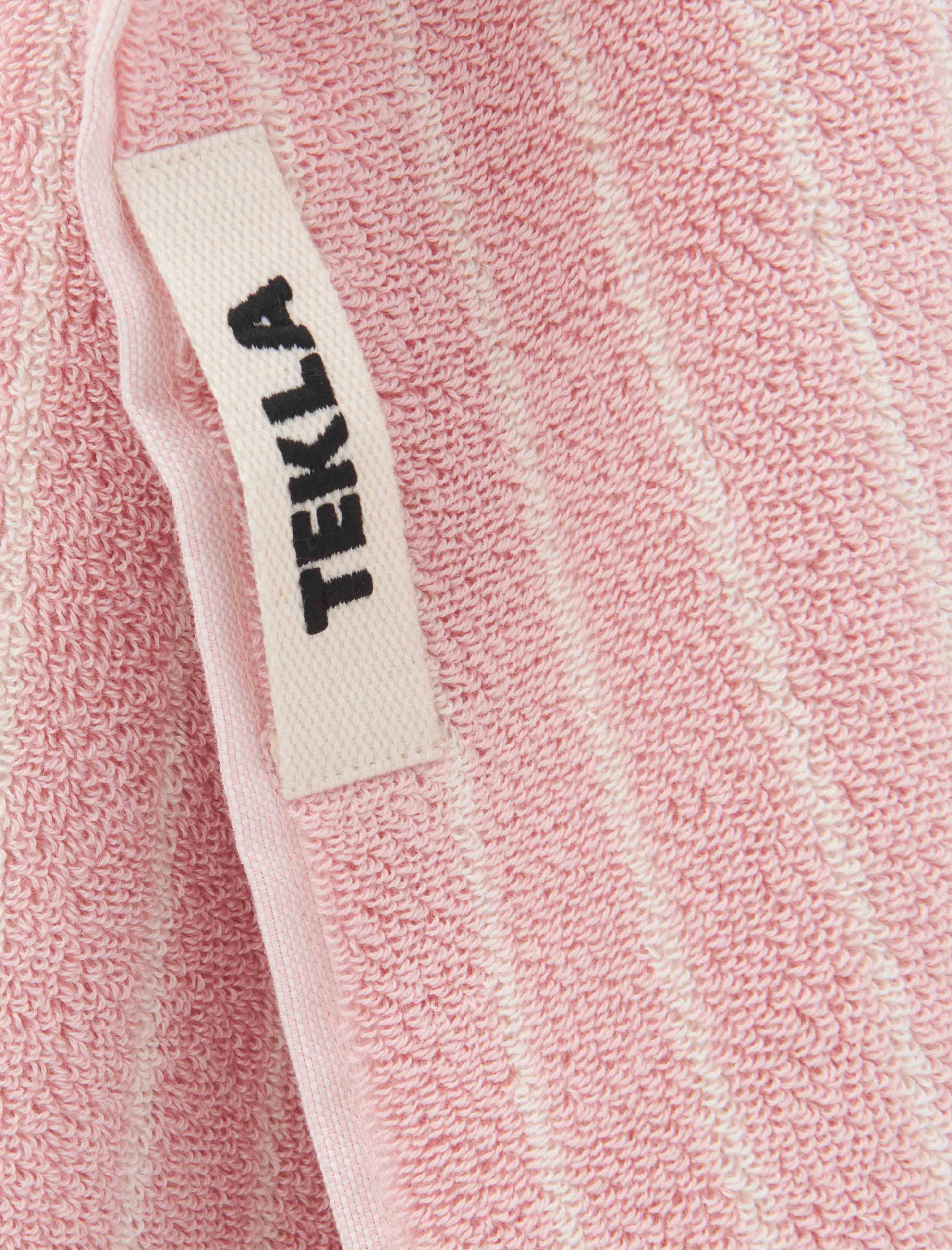Tekla Terry Towel Shaded Pink Stripes