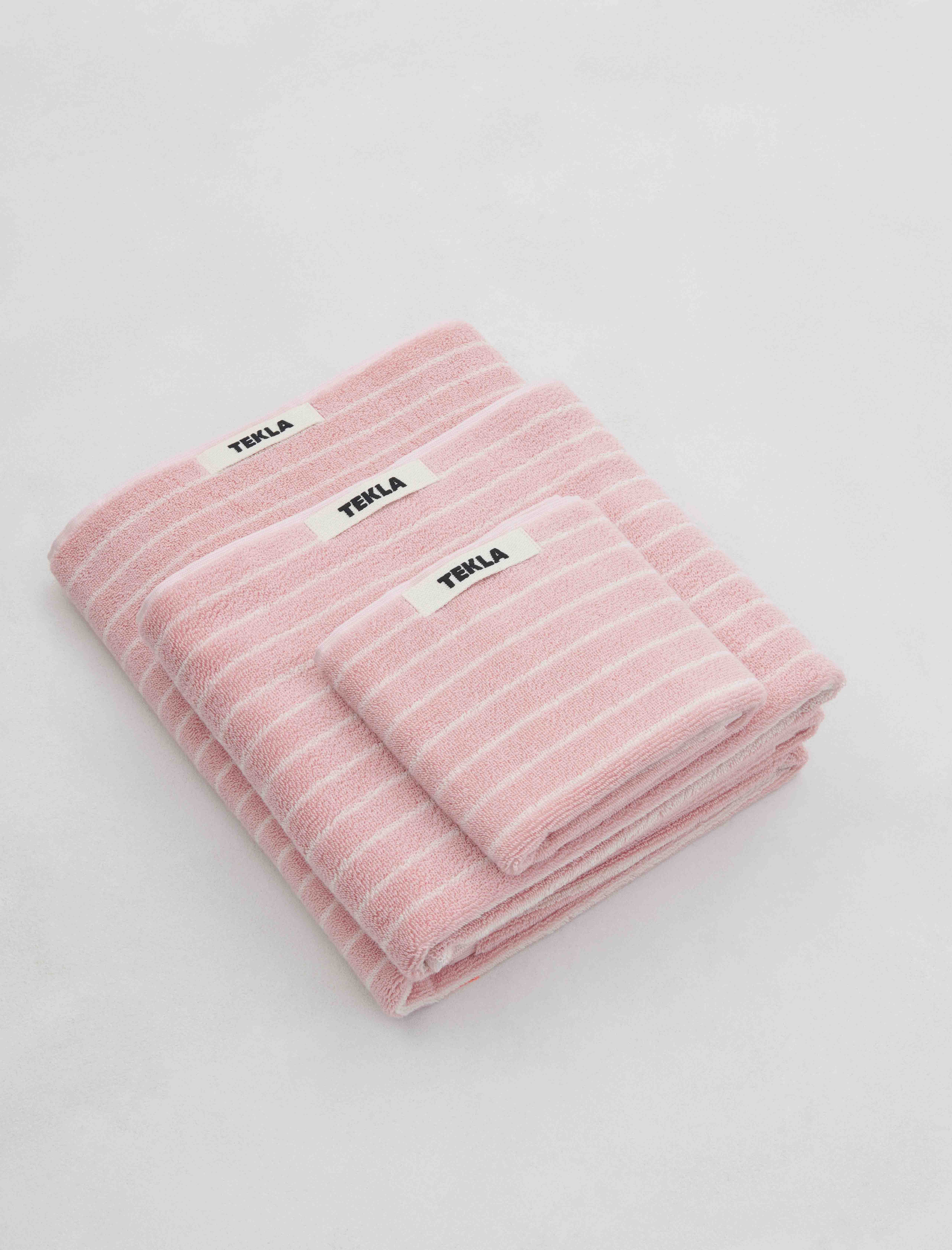 Tekla Terry Towel Shaded Pink Stripes