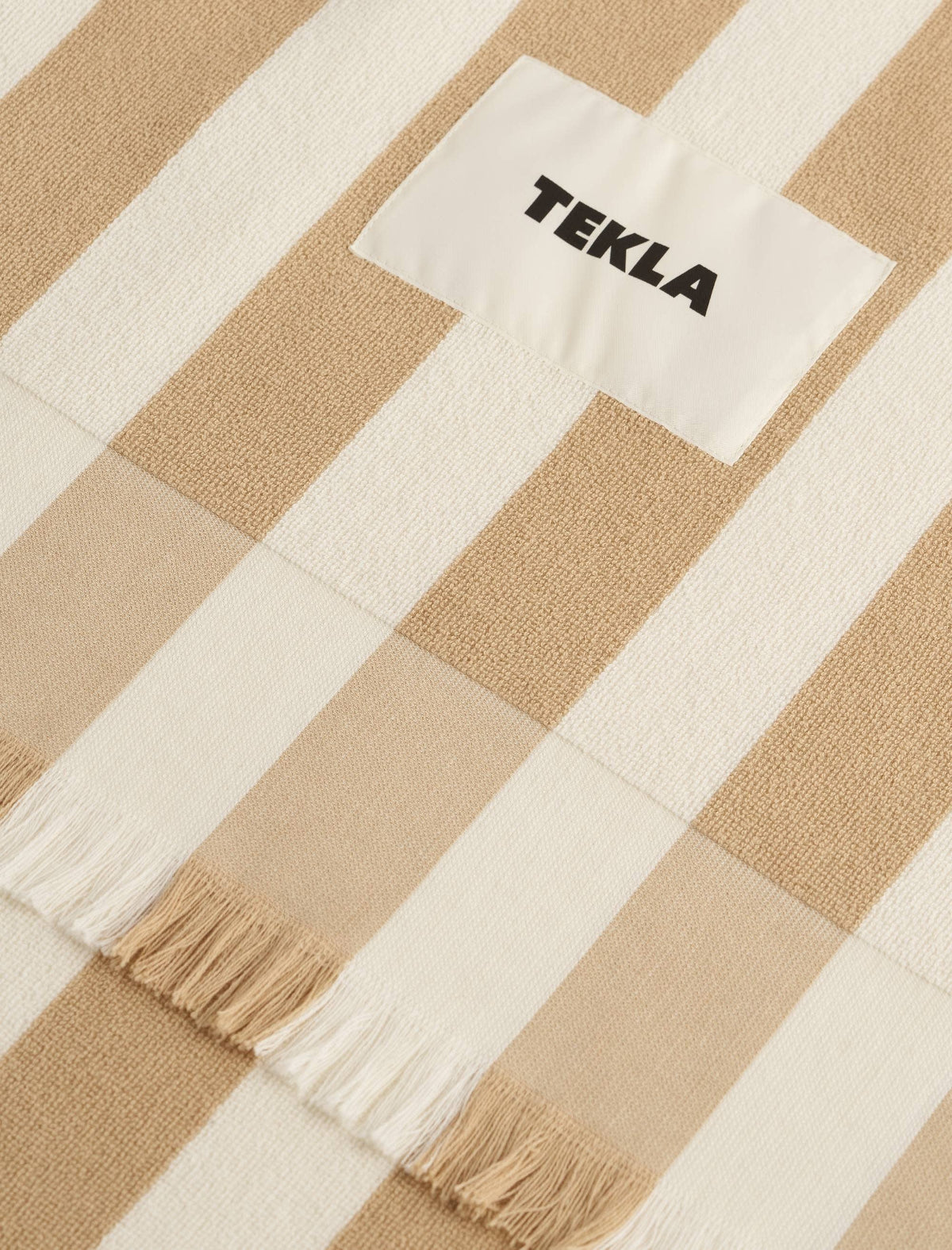 Beach Towel Almond Stripes
