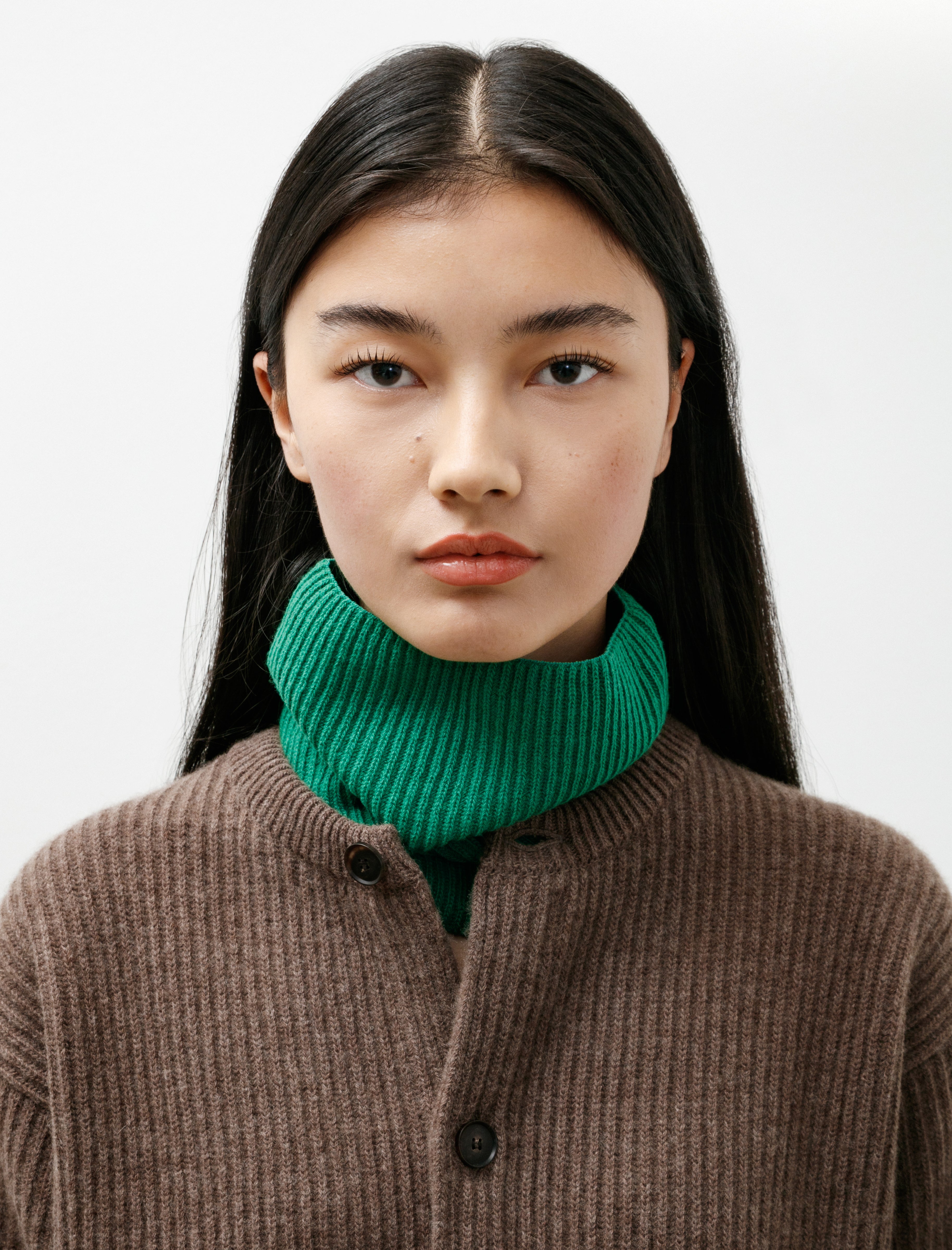 AURALEE x TEKLA Cashmere Neck Warmer Forest Green