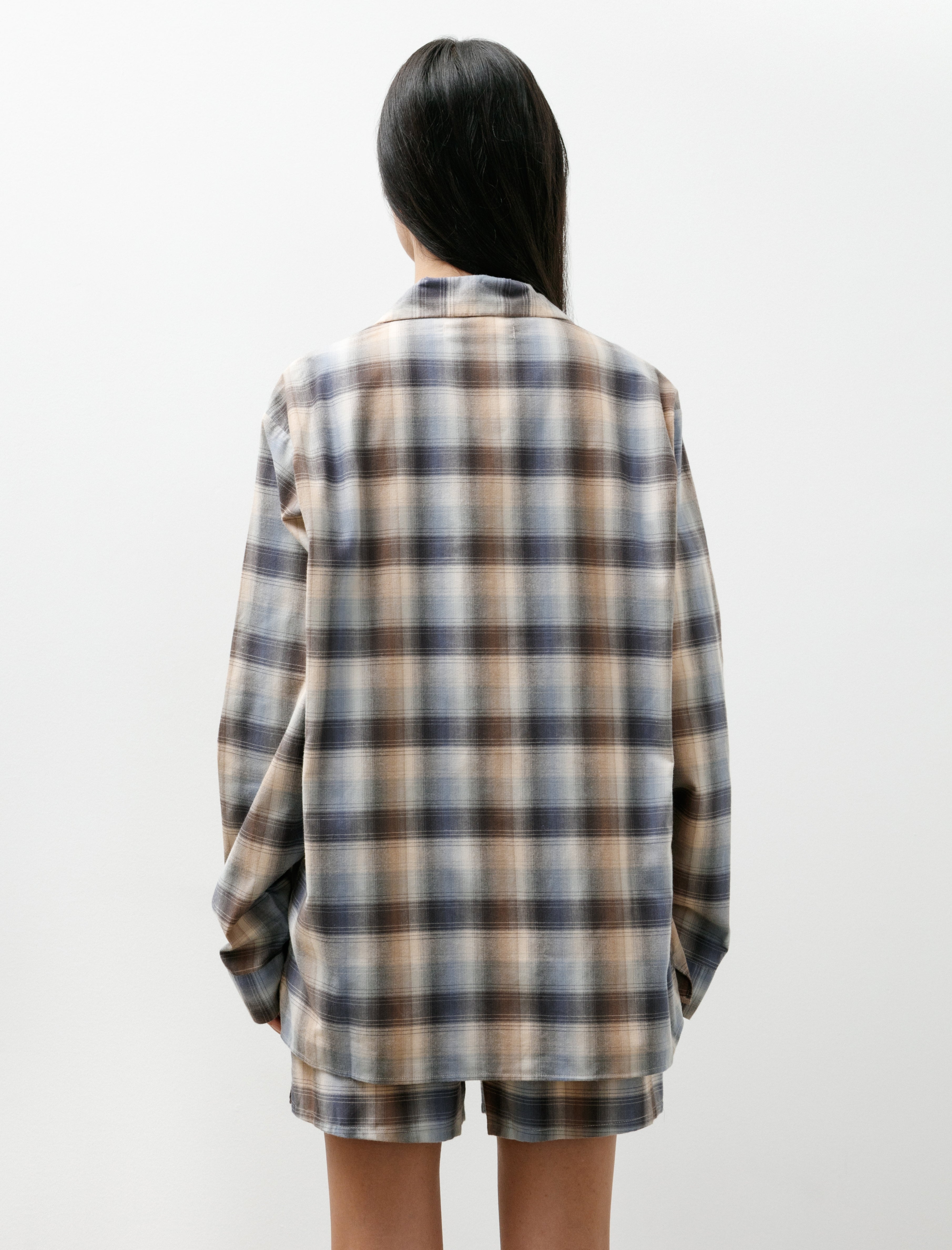 TEKLA x AURALEE Flannel Pyjama Shirt Dawn Checks
