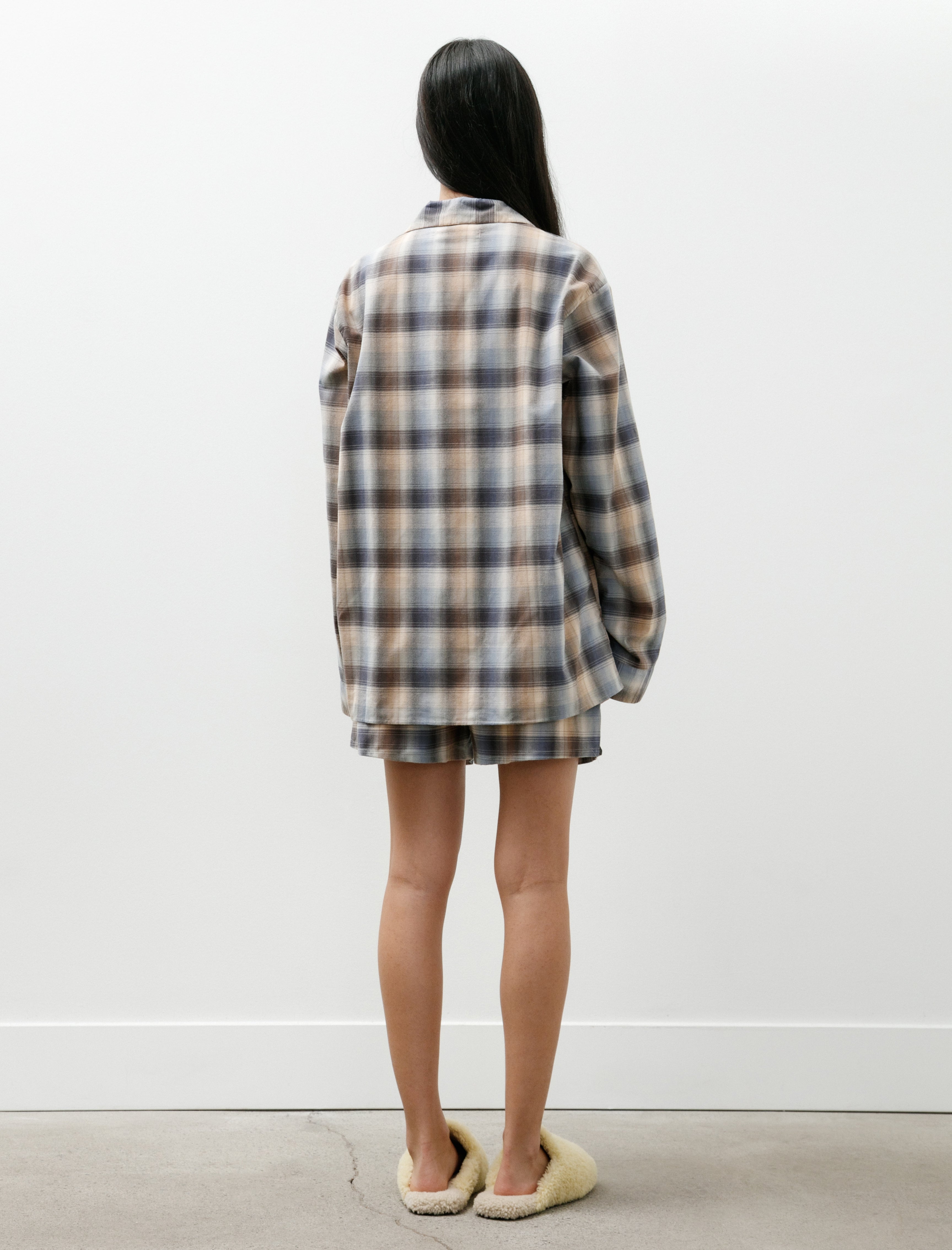 TEKLA x AURALEE Flannel Pyjama Shirt Dawn Checks