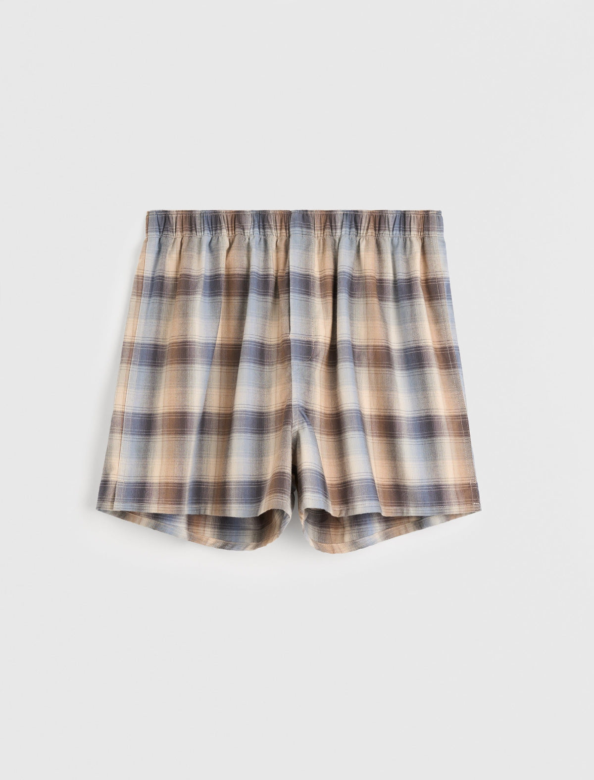 AURALEE Flannel Boxer Shorts Dawn Checks