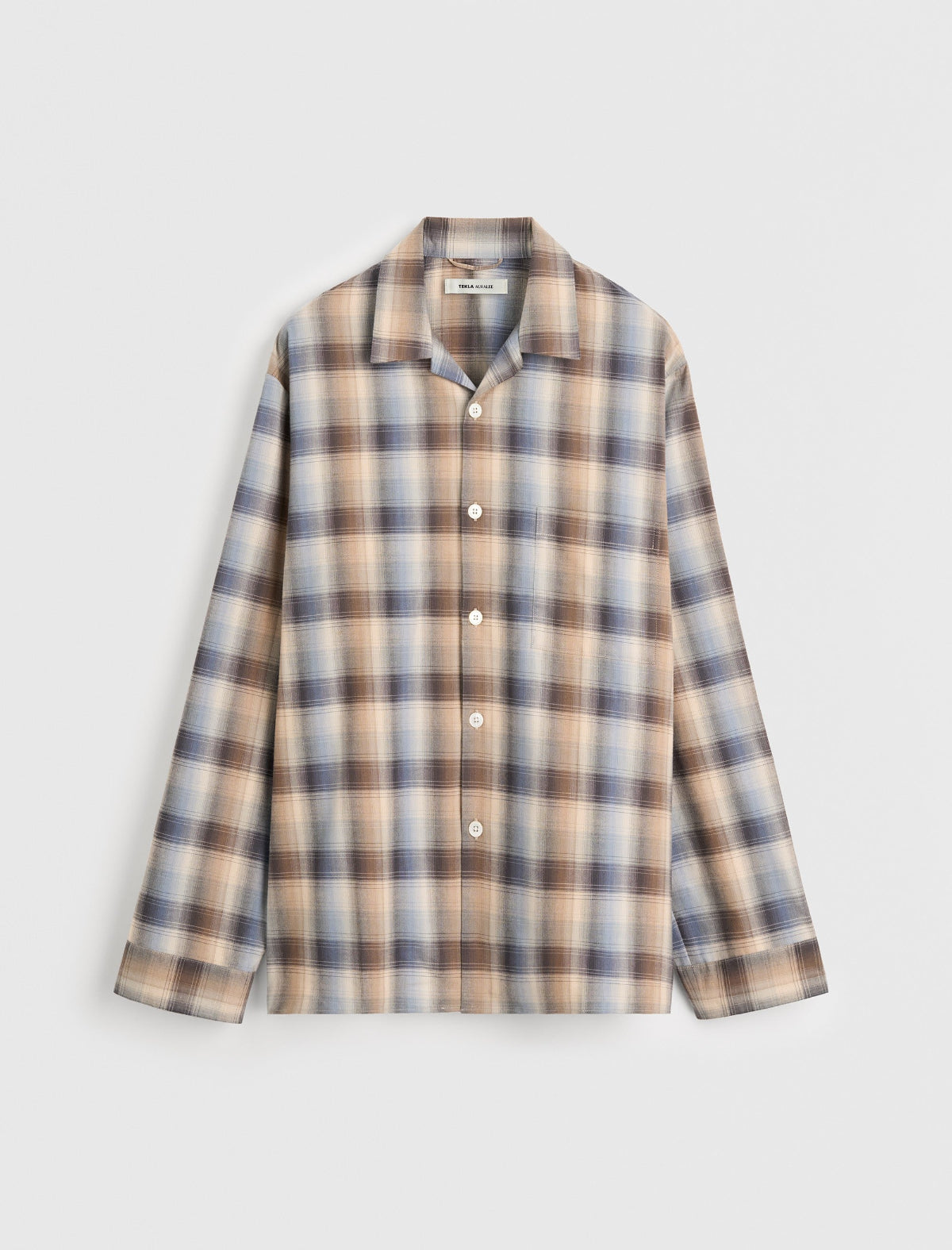 AURALEE Flannel Pyjama Shirt Dawn Checks
