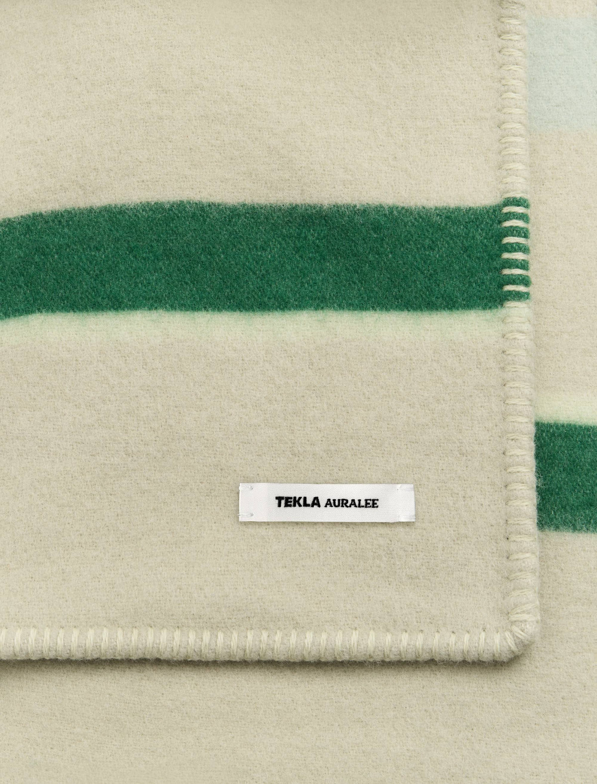 AURALEE Lambswool Blanket Pine Stripes