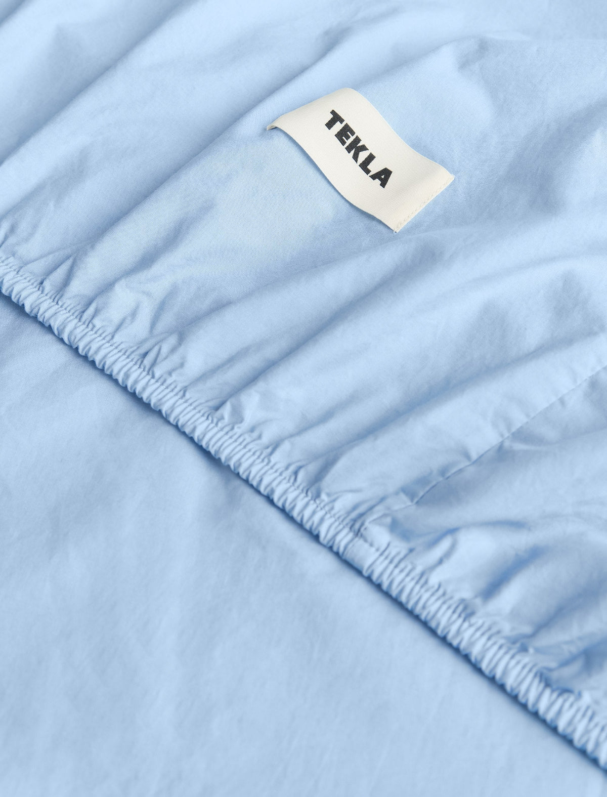 Percale Fitted Sheet Island Blue