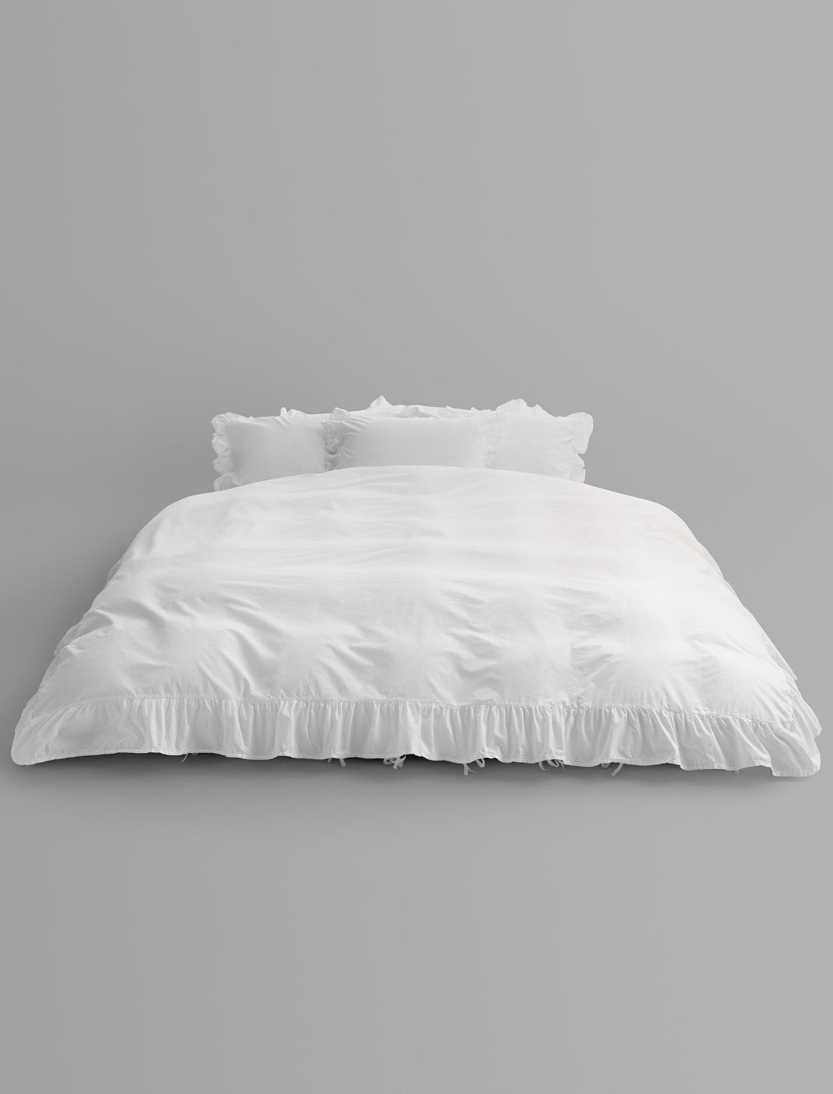 Percale Double Duvet Cover Elodie Broderie Anglaise Broken White