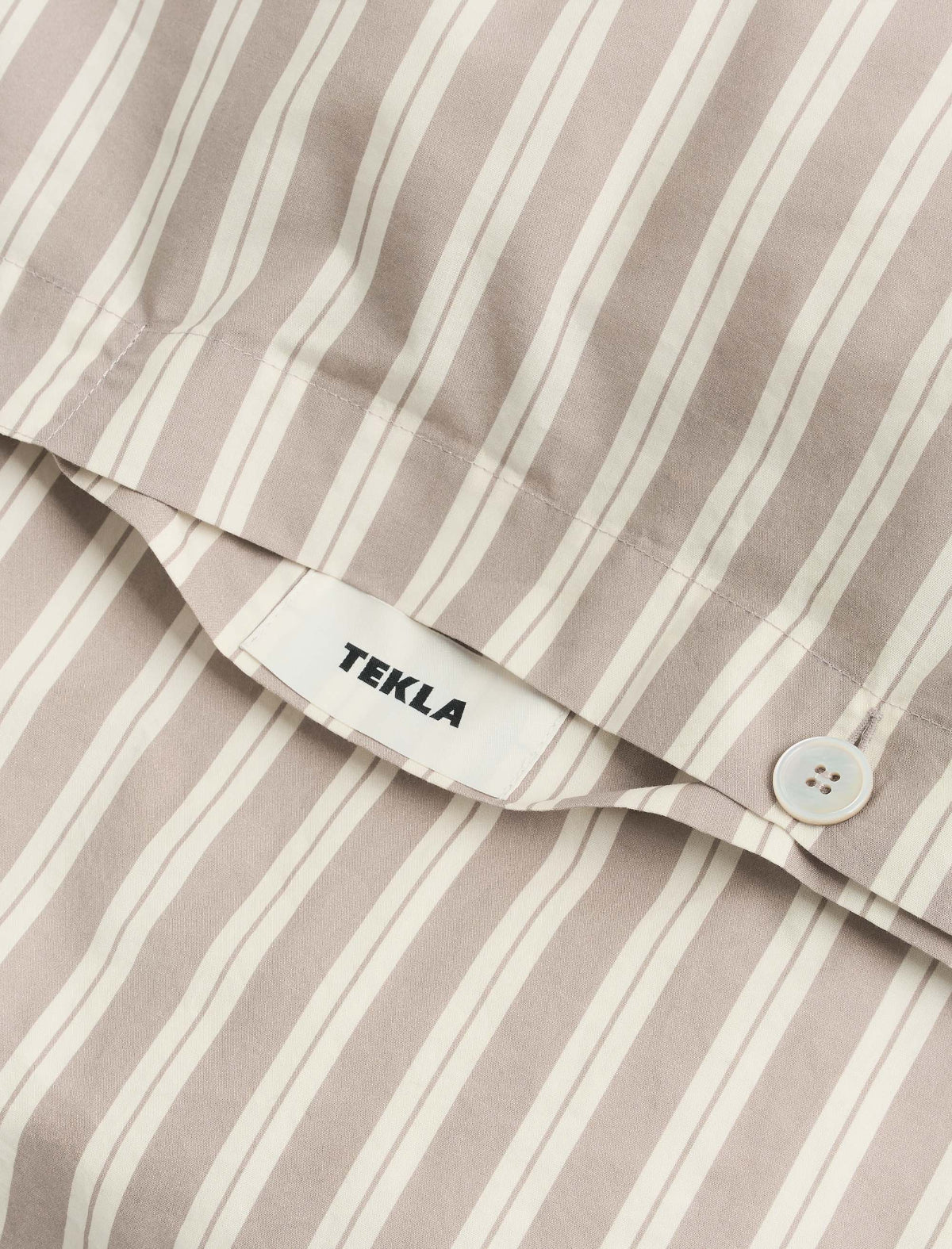 Percale Double Duvet Cover Clay Stripes