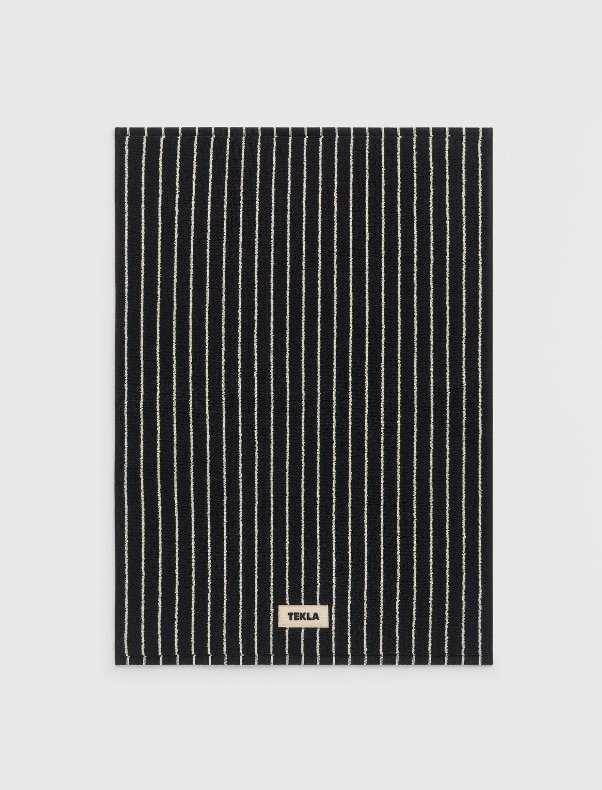 Heavyweight Cotton Bath Mat Black Stripes