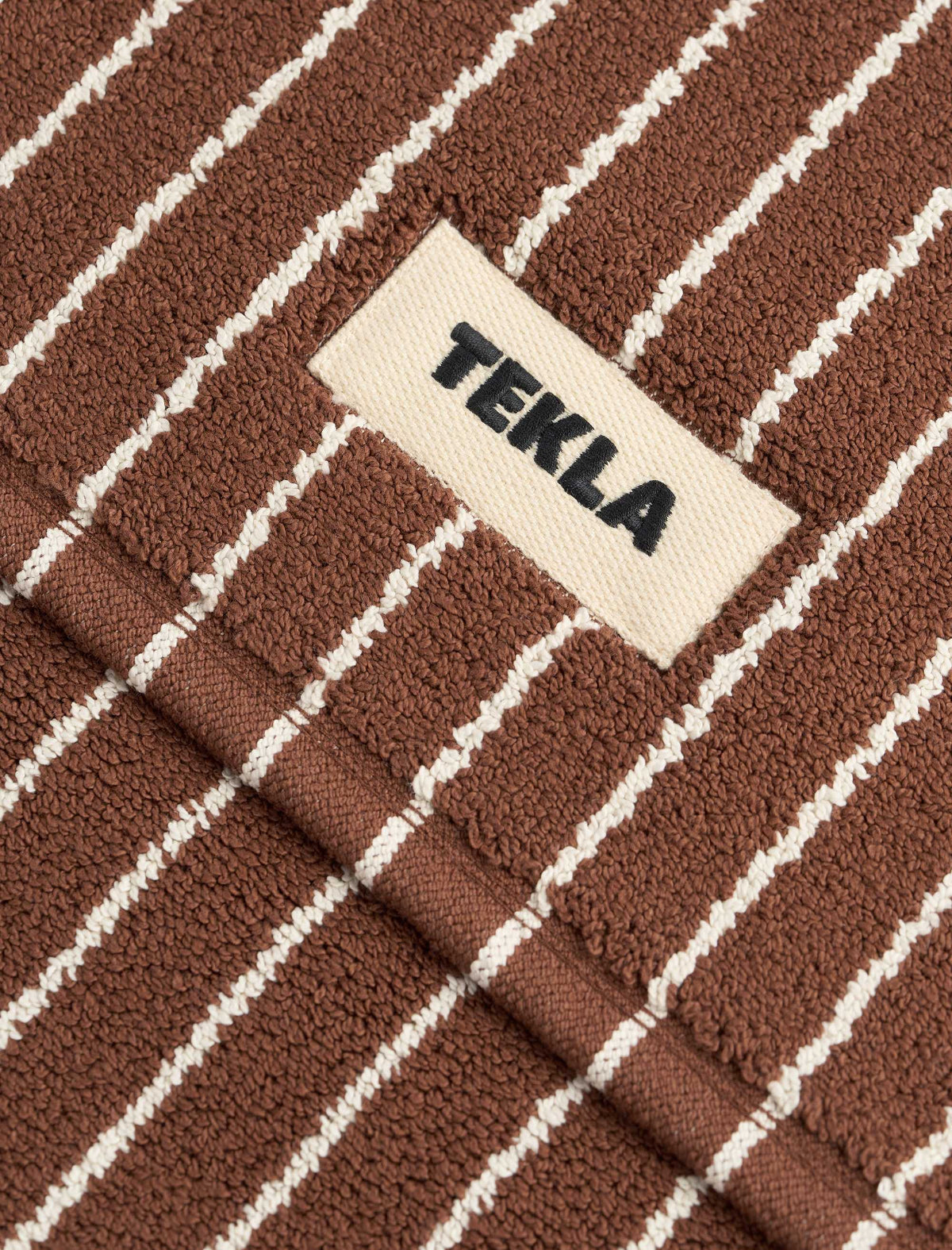 Heavyweight Cotton Bath Mat Rust Stripes