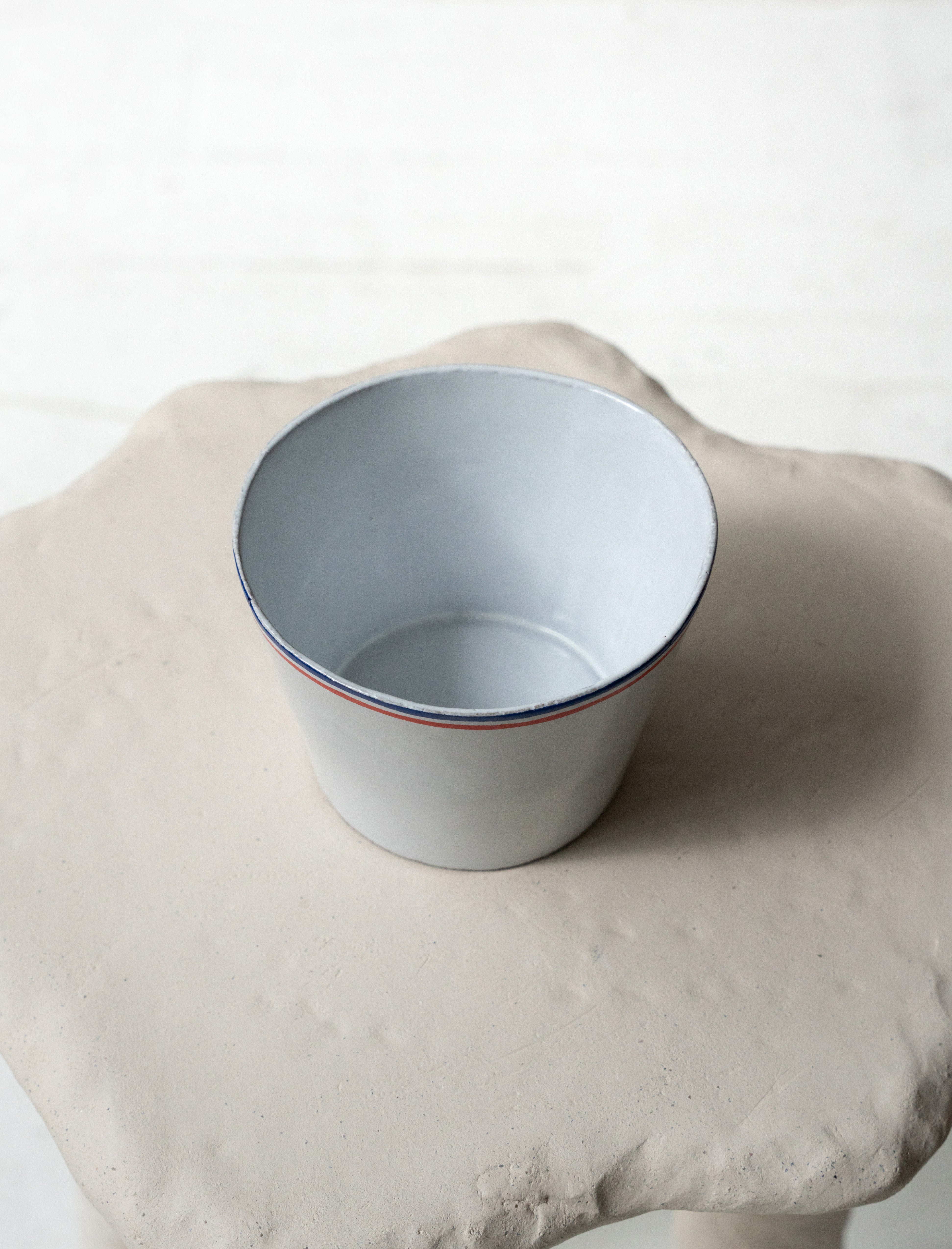 Astier de Villatte Very Large Cup Tricolore Without Handle