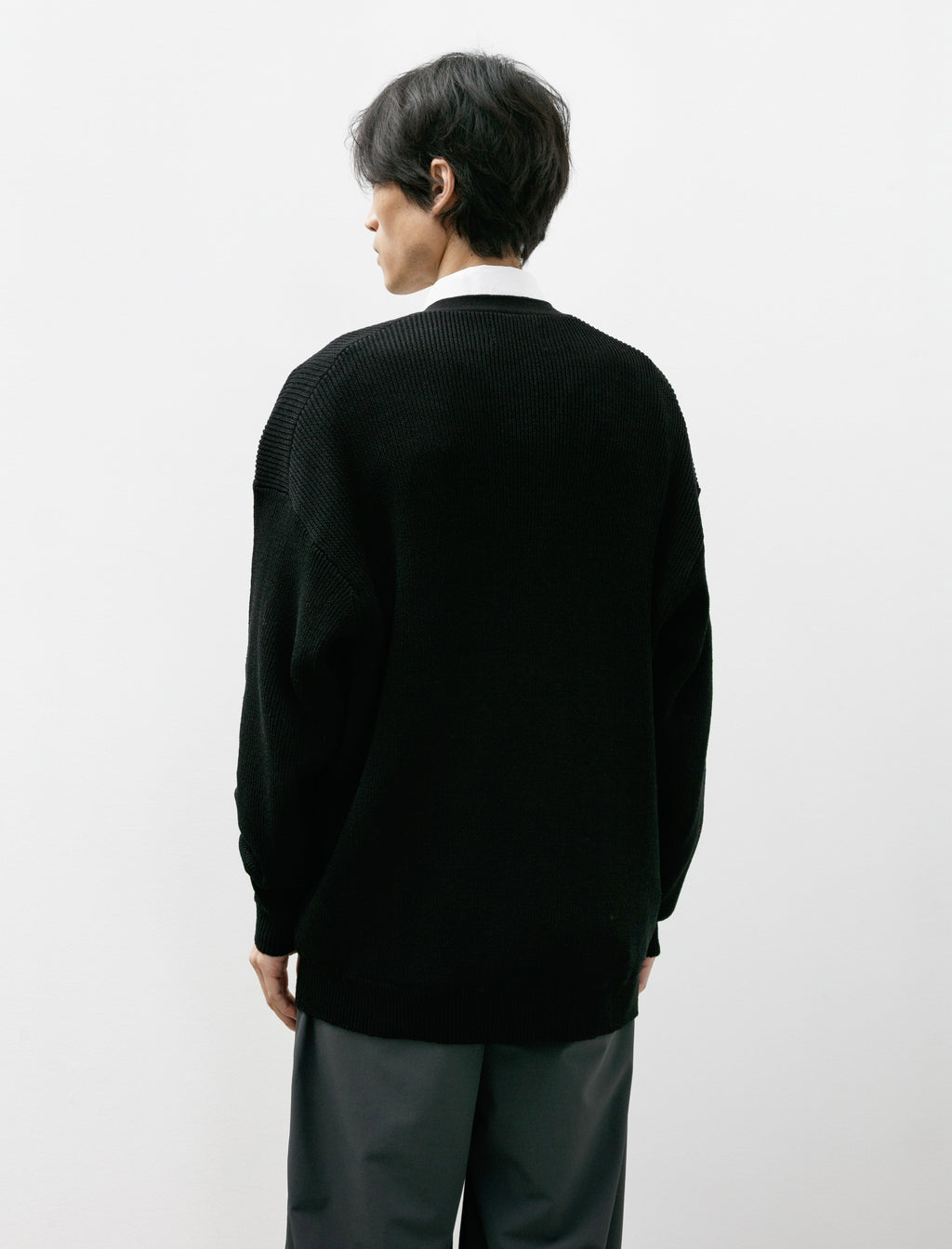 Graphpaper Linen Solotex Loose Rib Cardigan Black – Neighbour