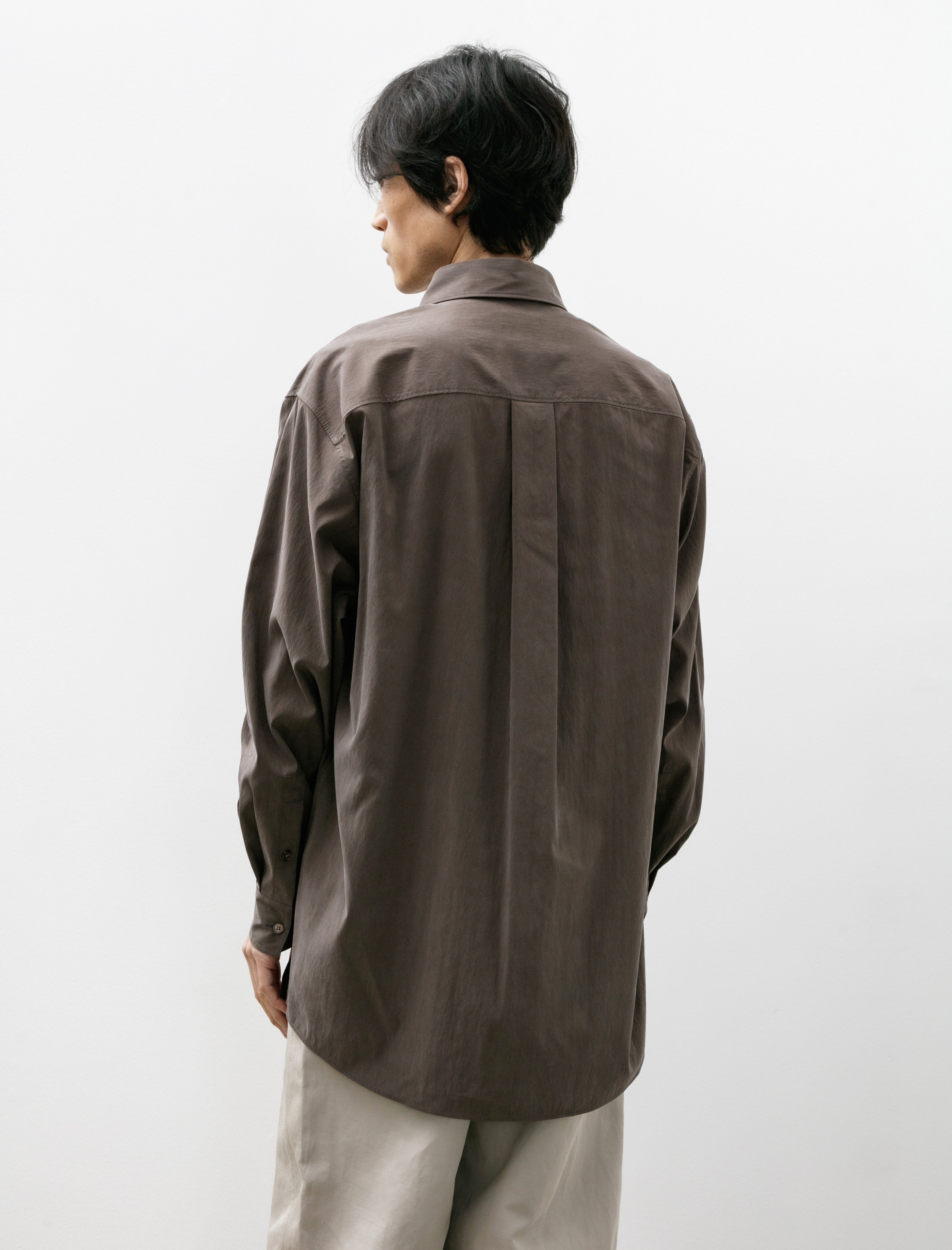 Lemaire Loop Shirt Technical Lyocell Walnut