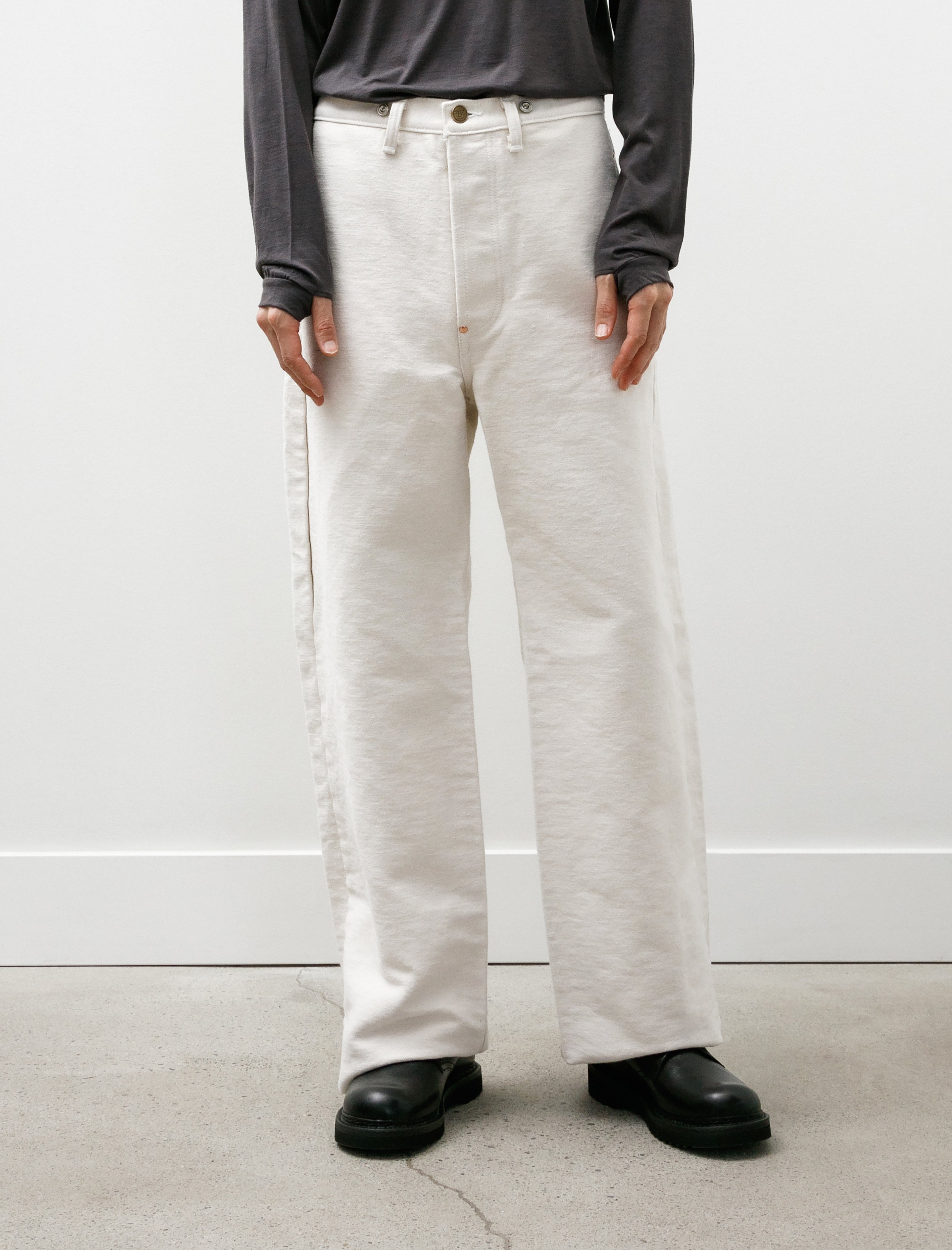 Tender 156 Split Back Jeans Ecru Broken Twill Rinsed