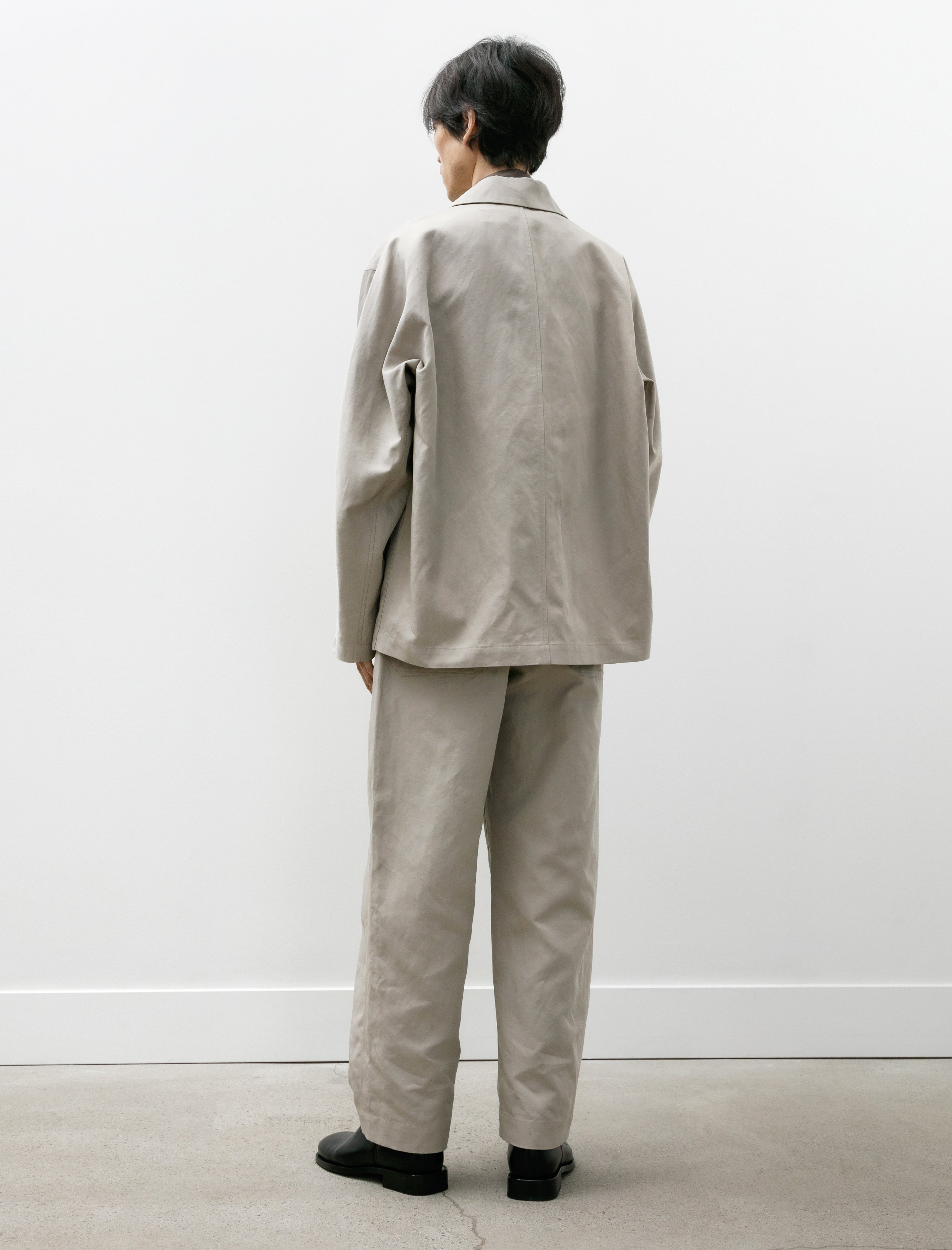 Lemaire Big Chino Pants Cotton Linen Gabardine Mastic