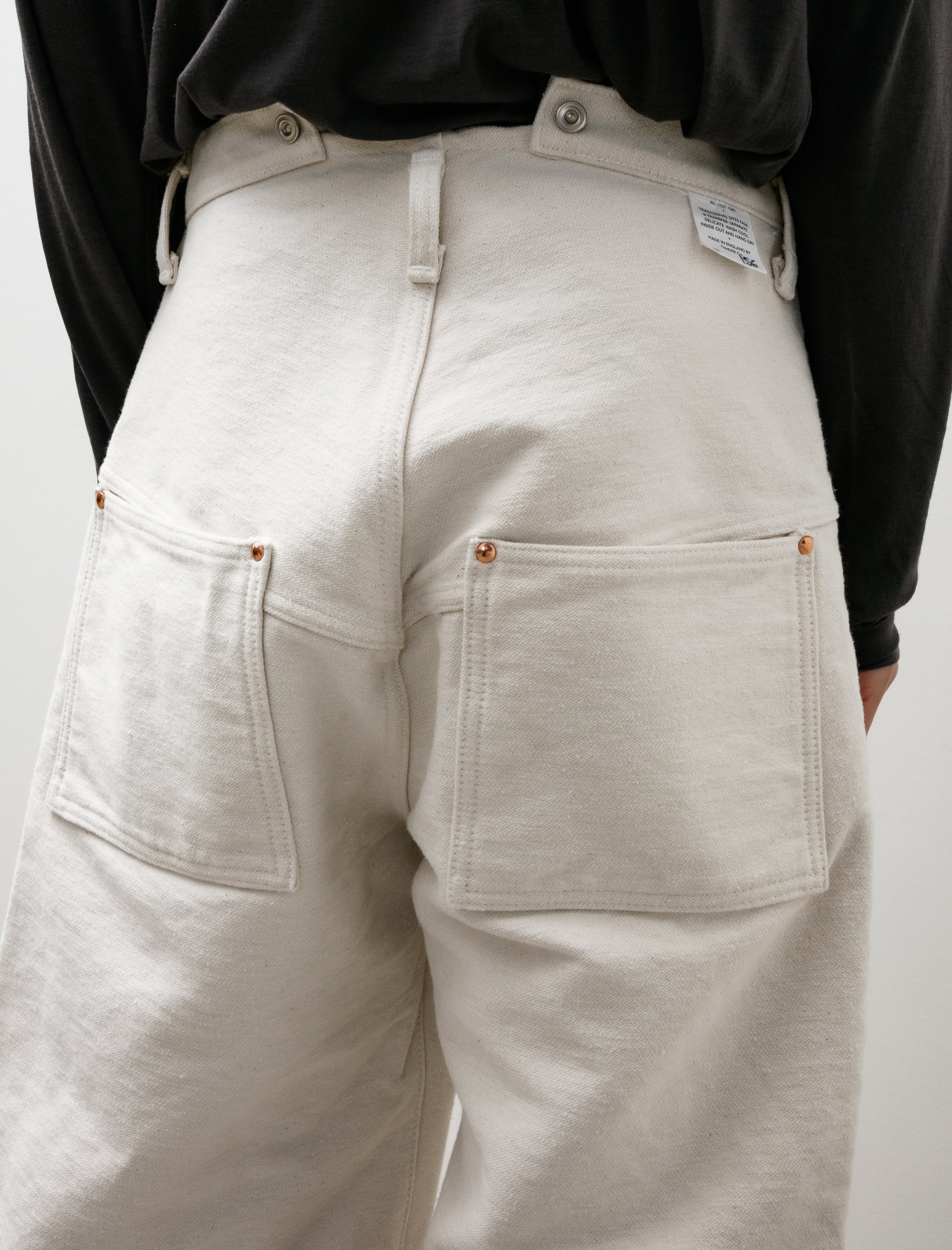 Tender 156 Split Back Jeans Ecru Broken Twill Rinsed