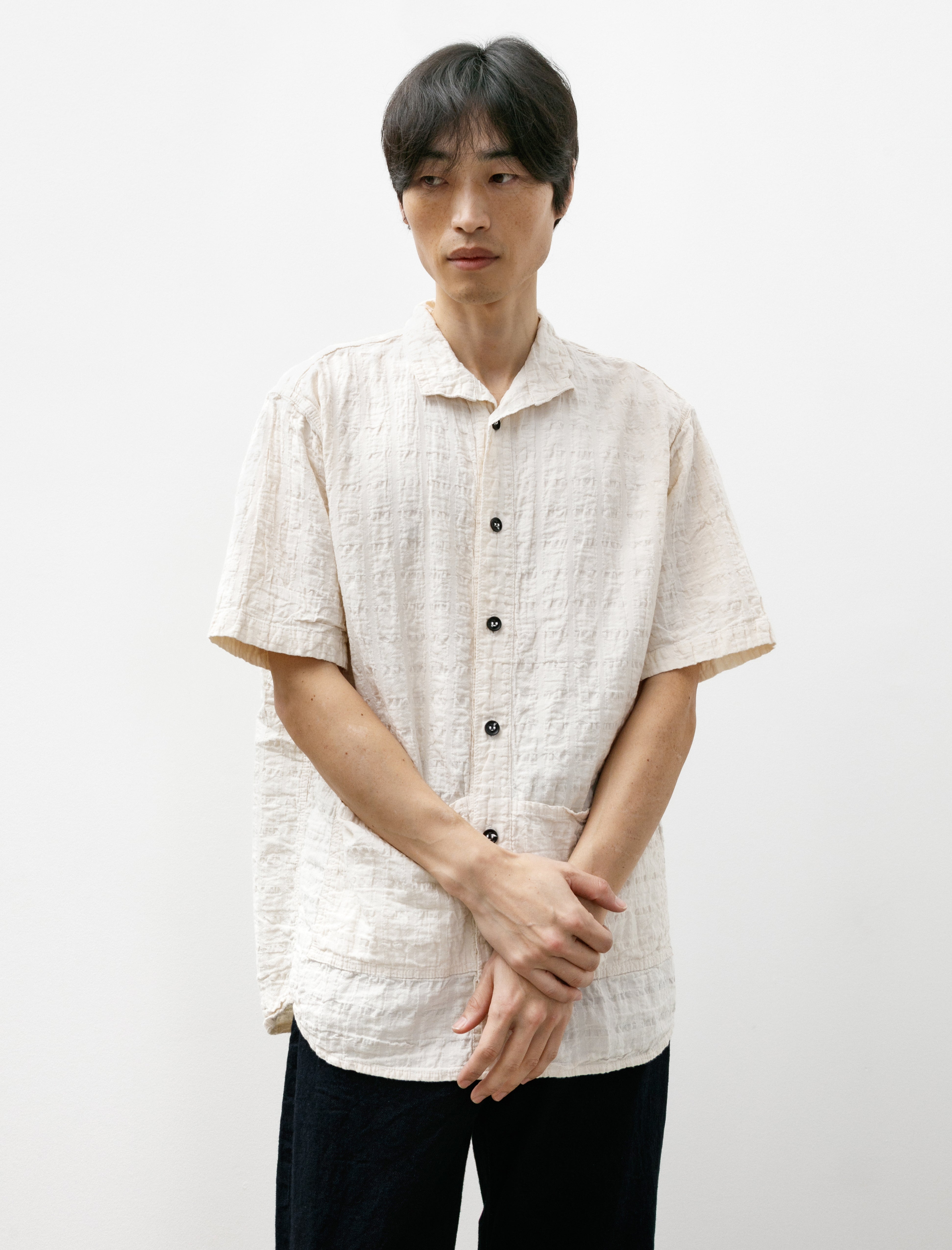 Tender 469 Short Sleeve Flipped Collar Shirt Airbag Cambric Rinsed