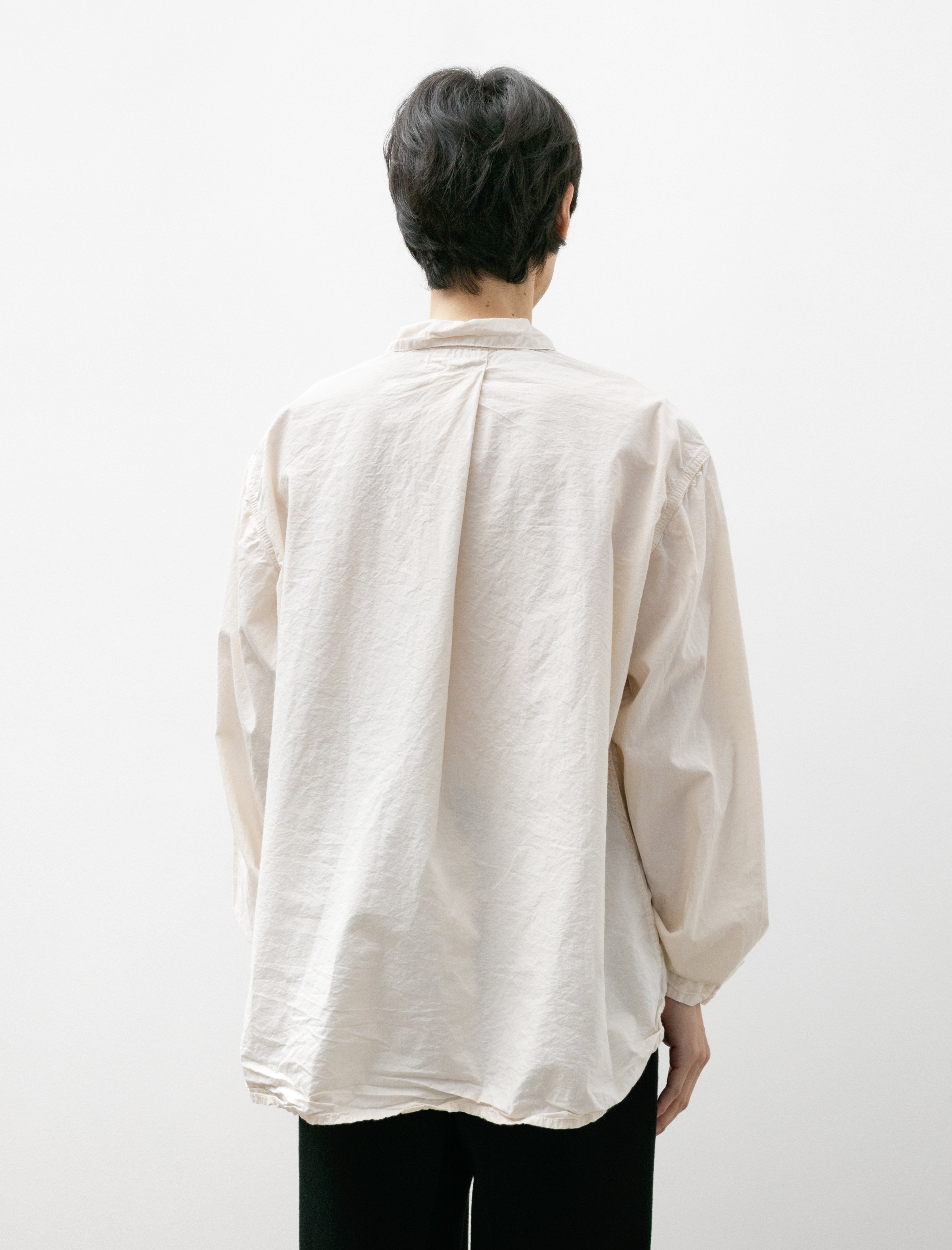 Tender 468 Flipped Collar Shirt Ecru Lawn Rinsed