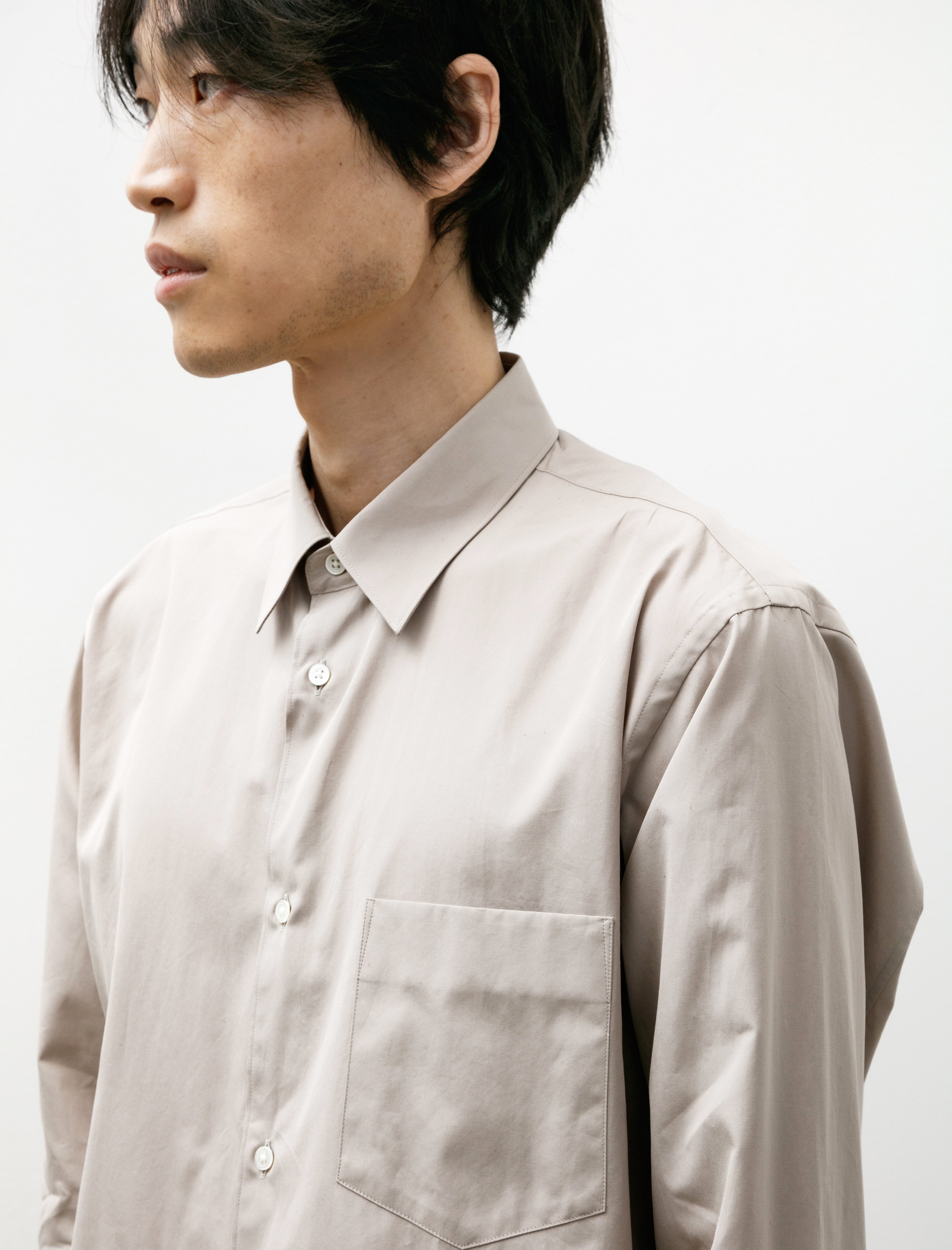Graphpaper ALUMO for GP Regular Collar Shirt Beige