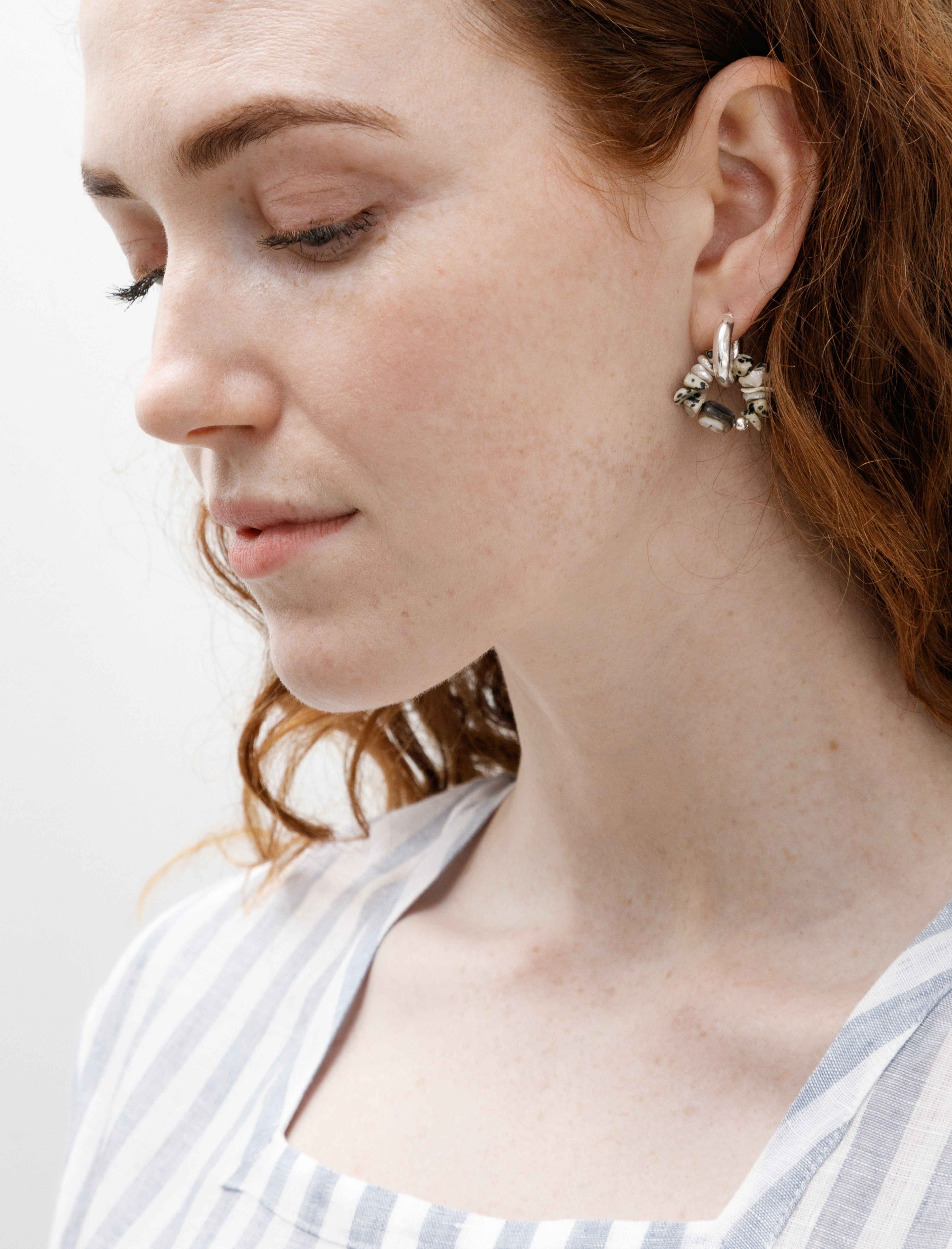 Santangelo Che Bomba Earring Abalone Hoop