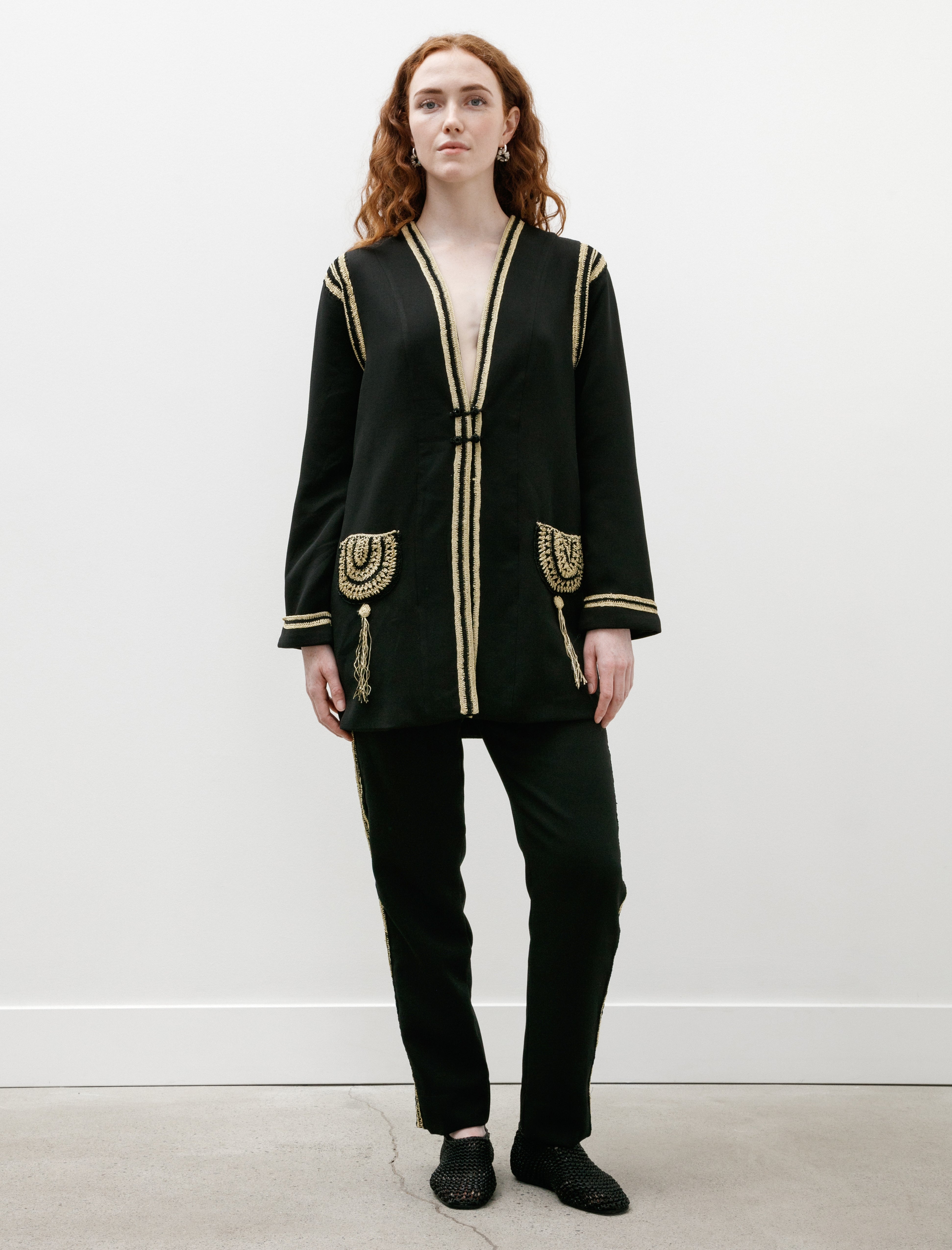 Bode Weedy Crochet Jacket