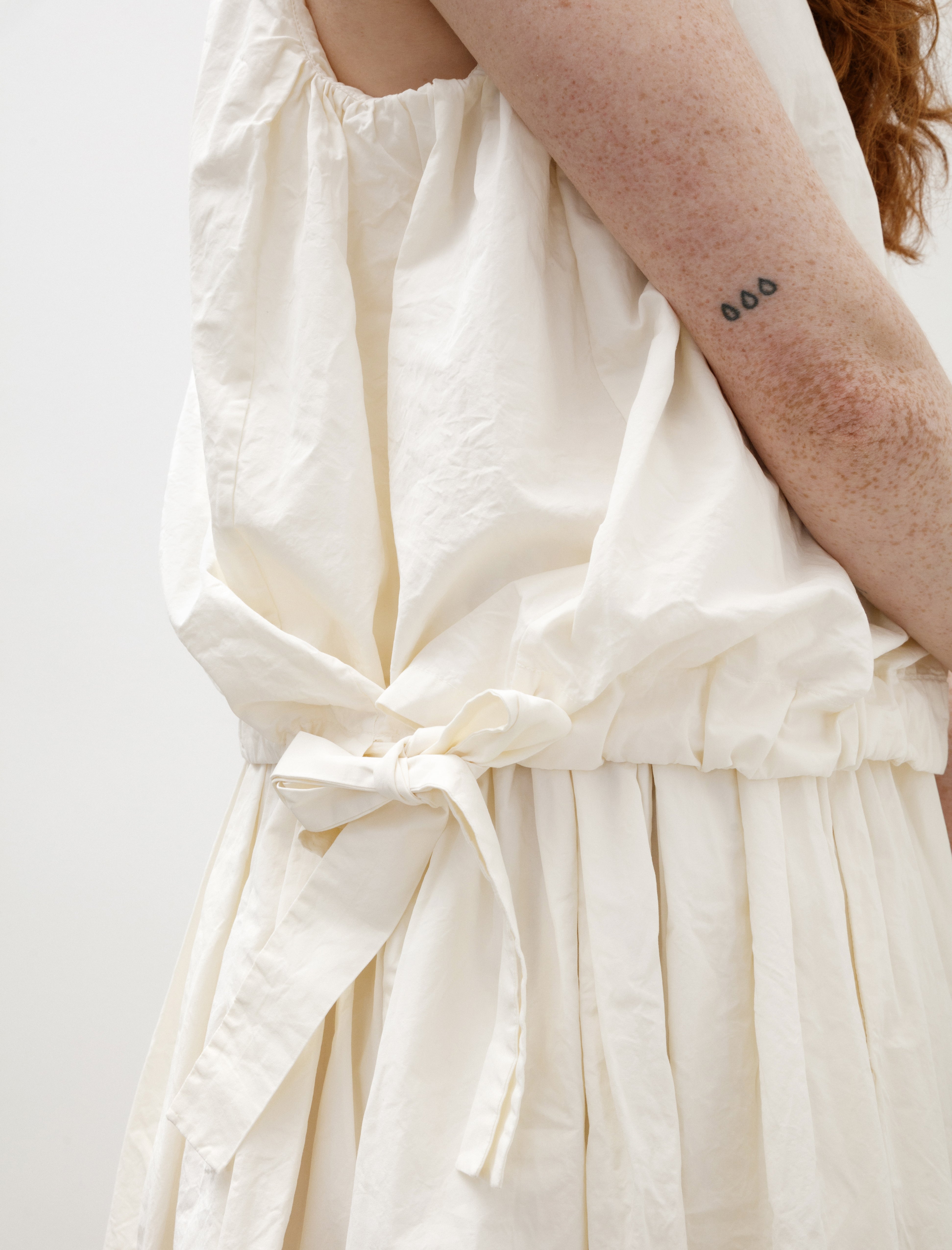 Casey Casey Astrid Dress Paper Cot Off White