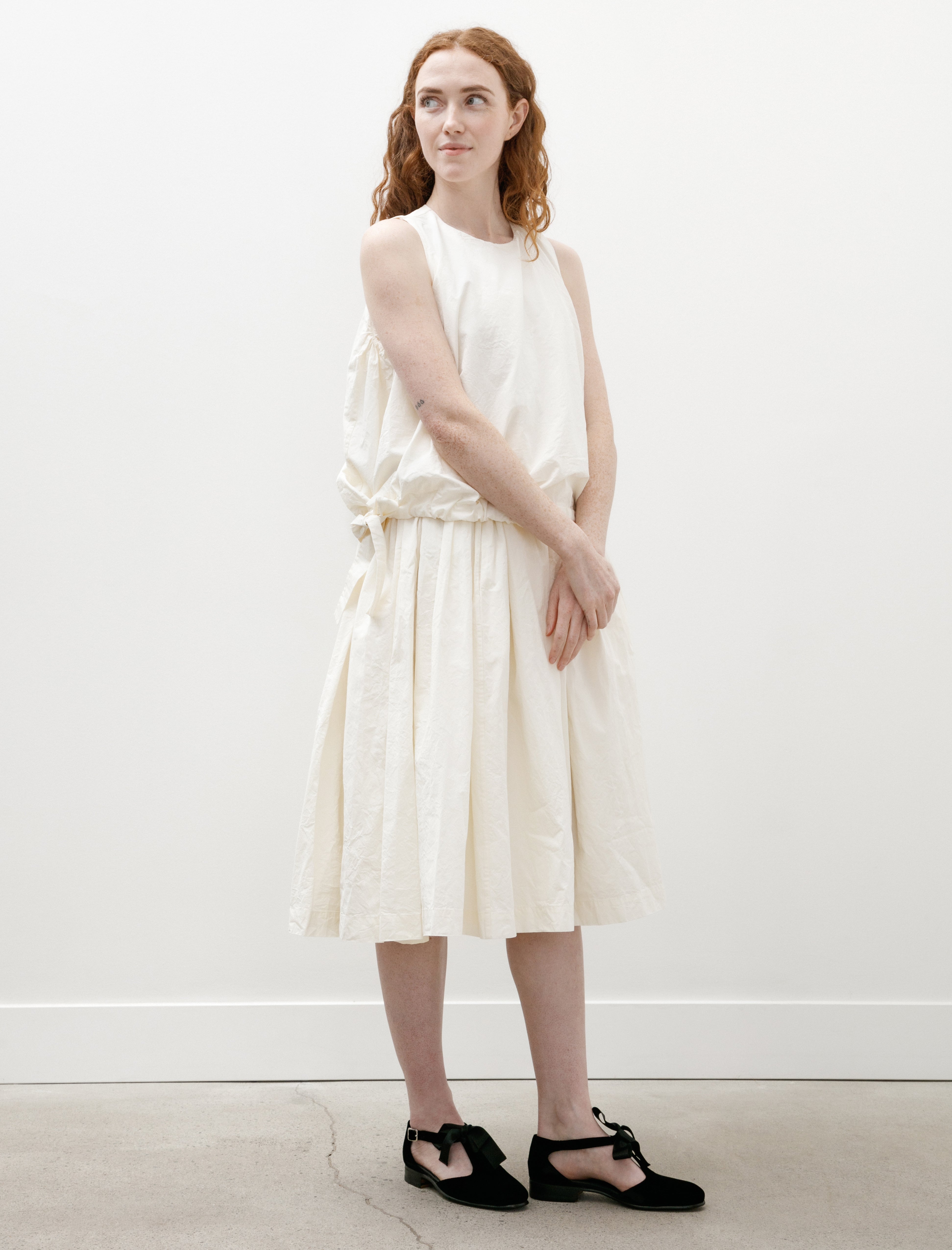 Casey Casey Astrid Dress Paper Cot Off White