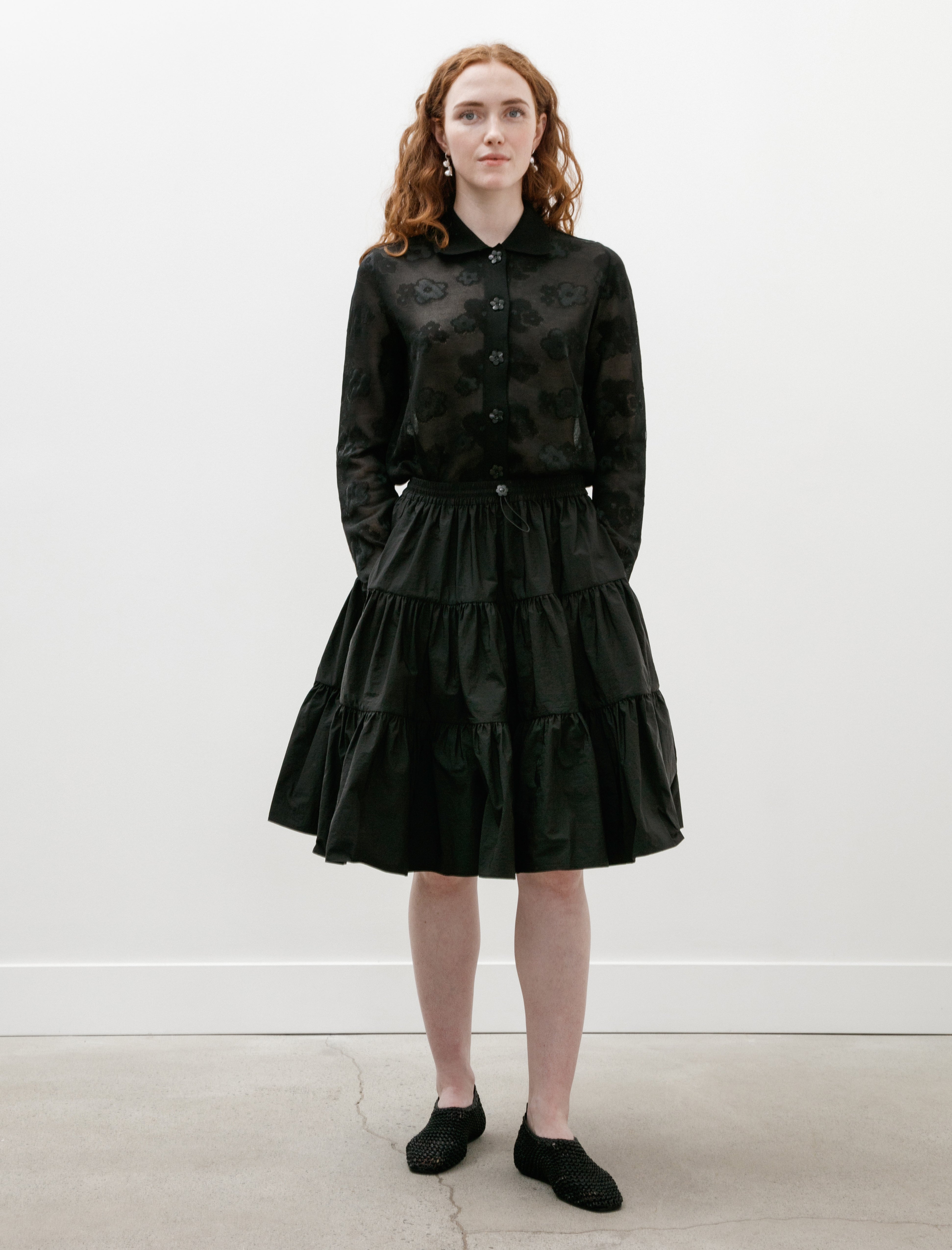 Cecilie Bahnsen Alec Skirt Taffeta Black