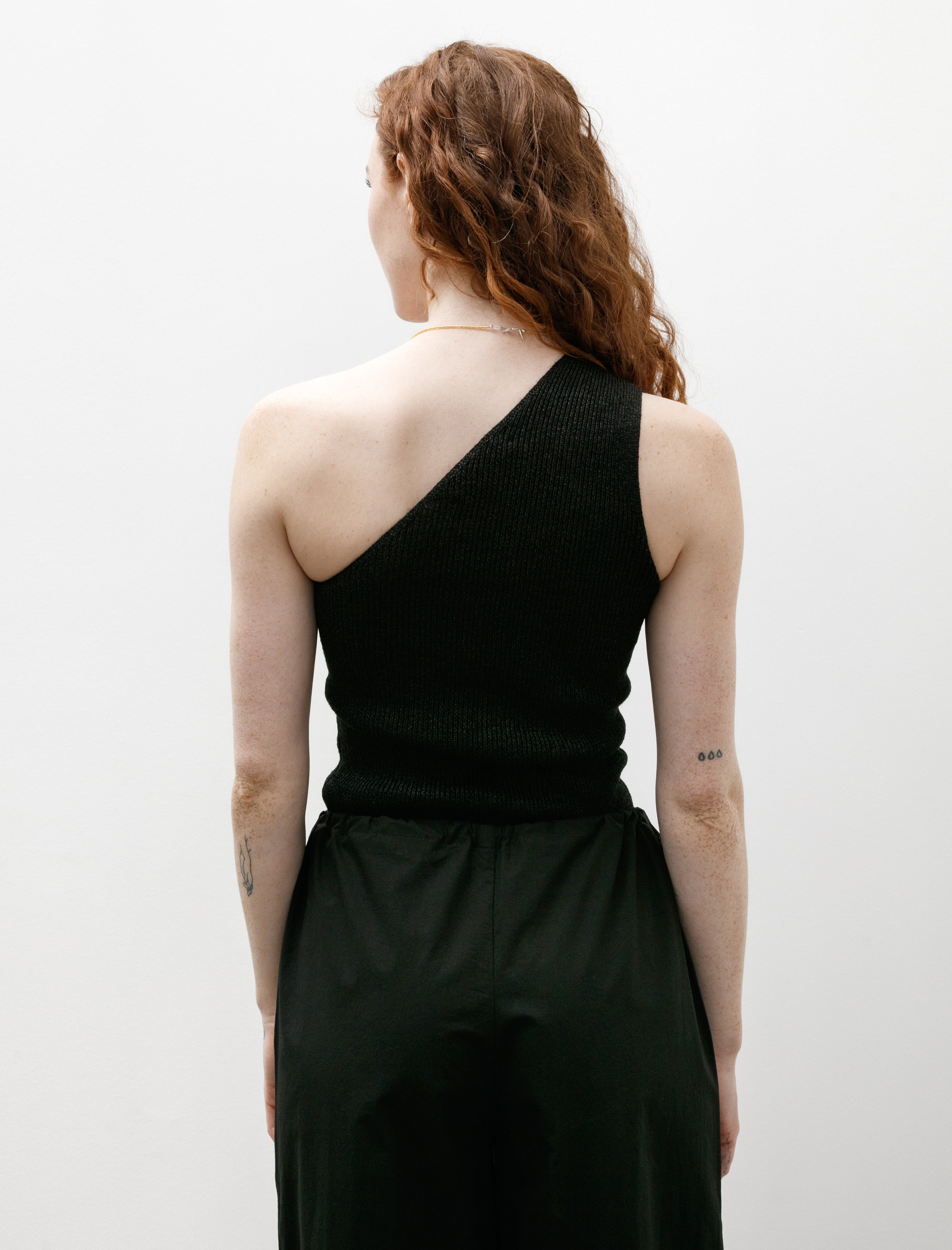 Cristaseya Washi Paper Asymmetrical Top Black