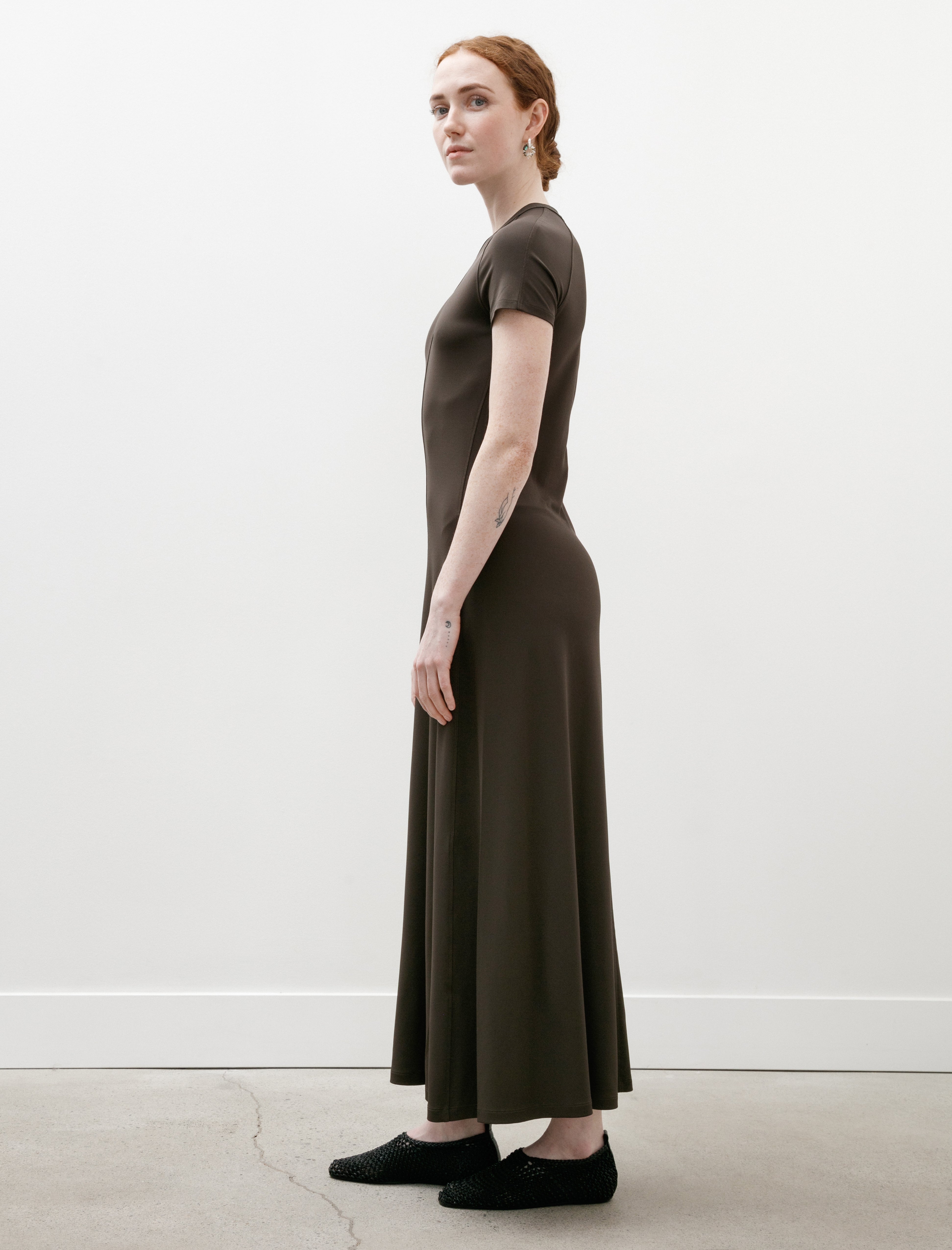 Totëme Fluid Jersey Dress Pepper