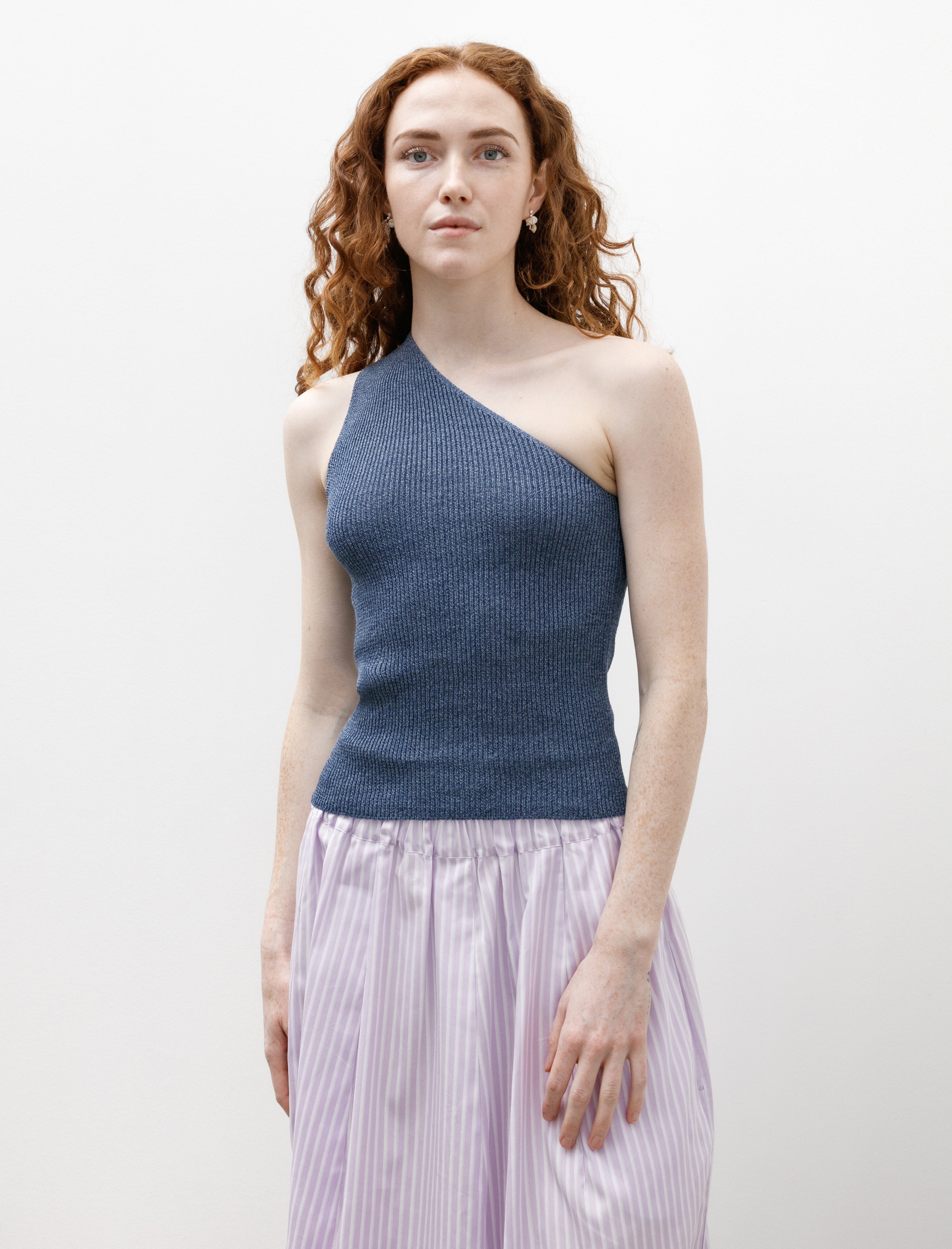 Cristaseya Washi Paper Asymmetrical Top Blue