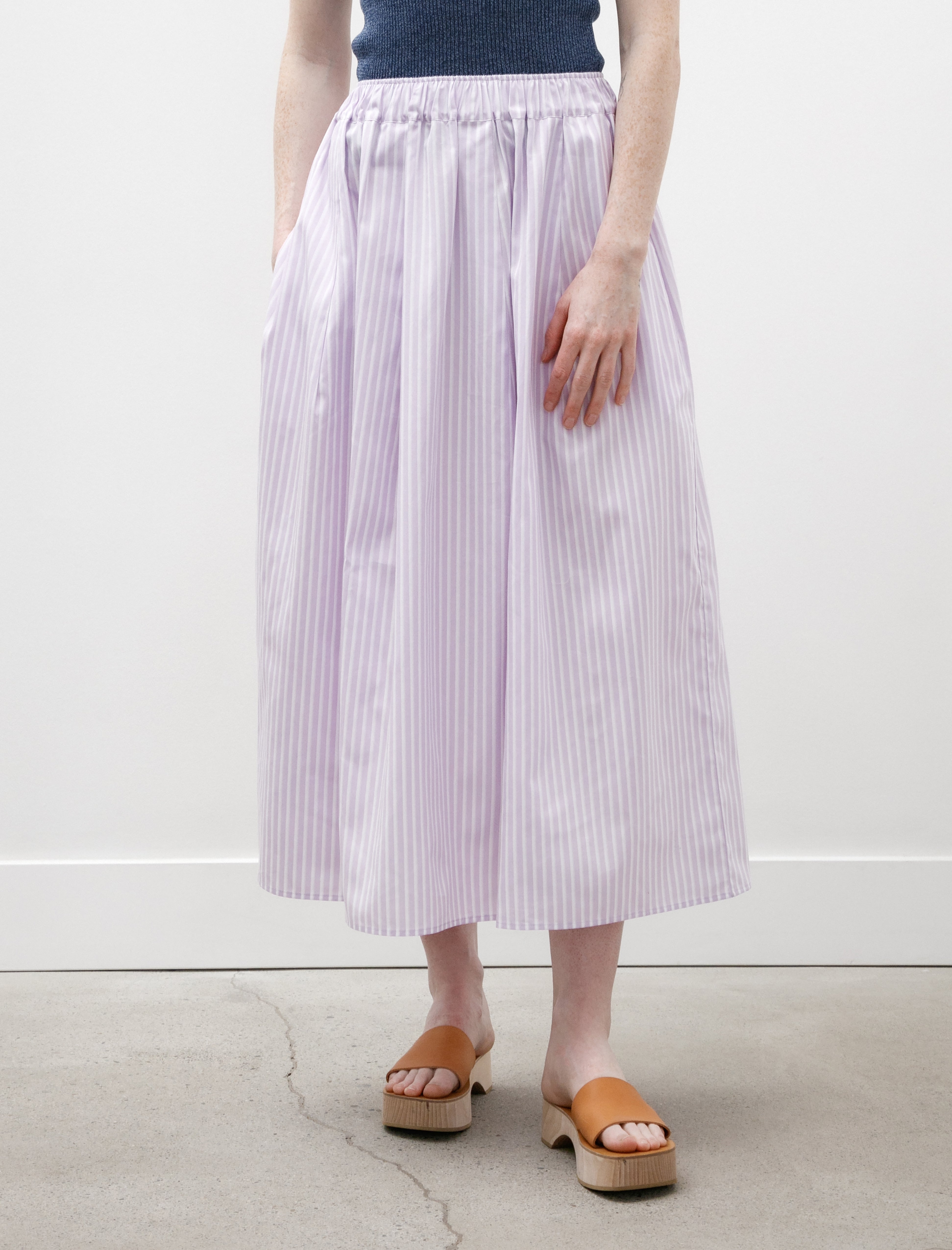 Maxi Skirt Mauve with White Stripes