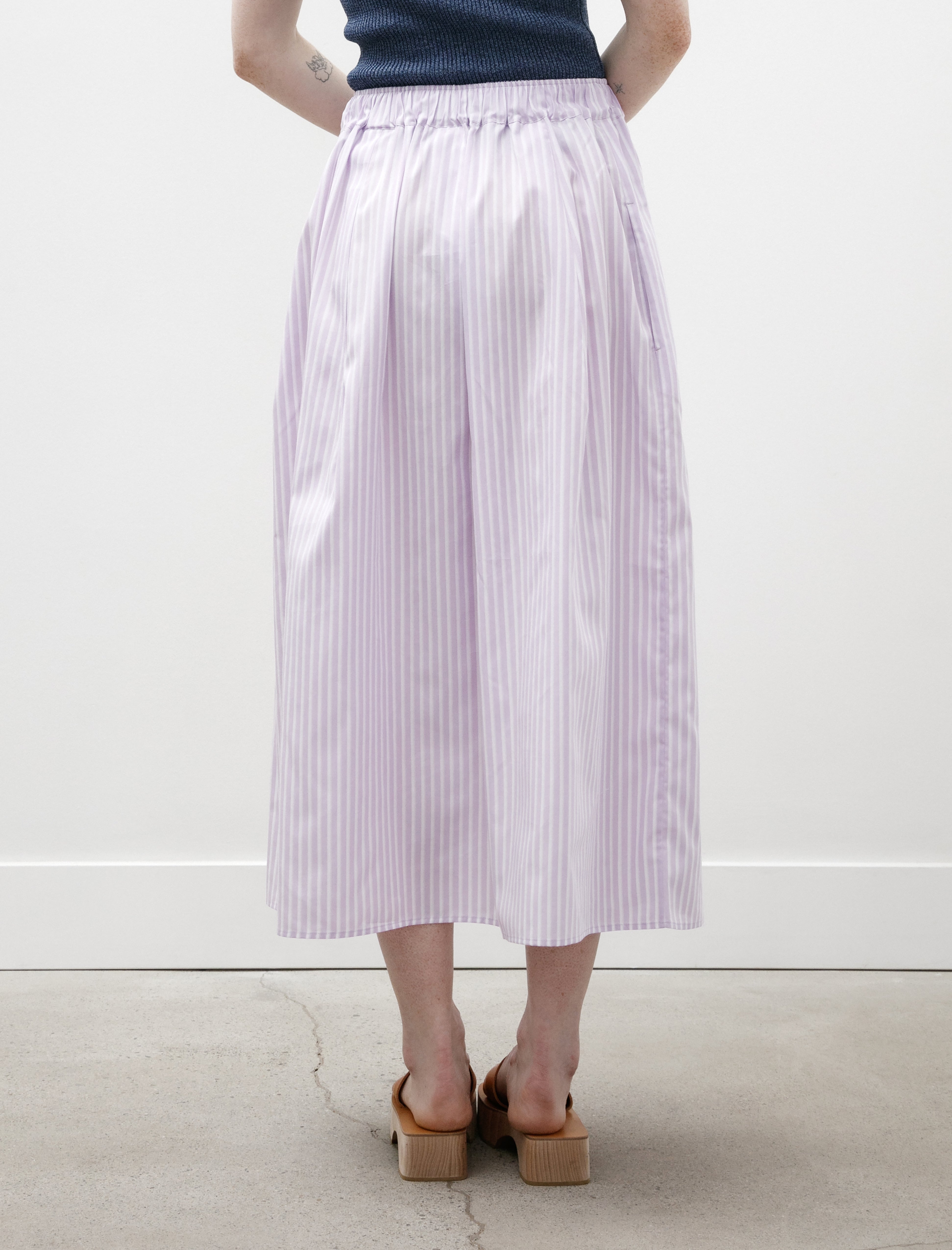 Maxi Skirt Mauve with White Stripes