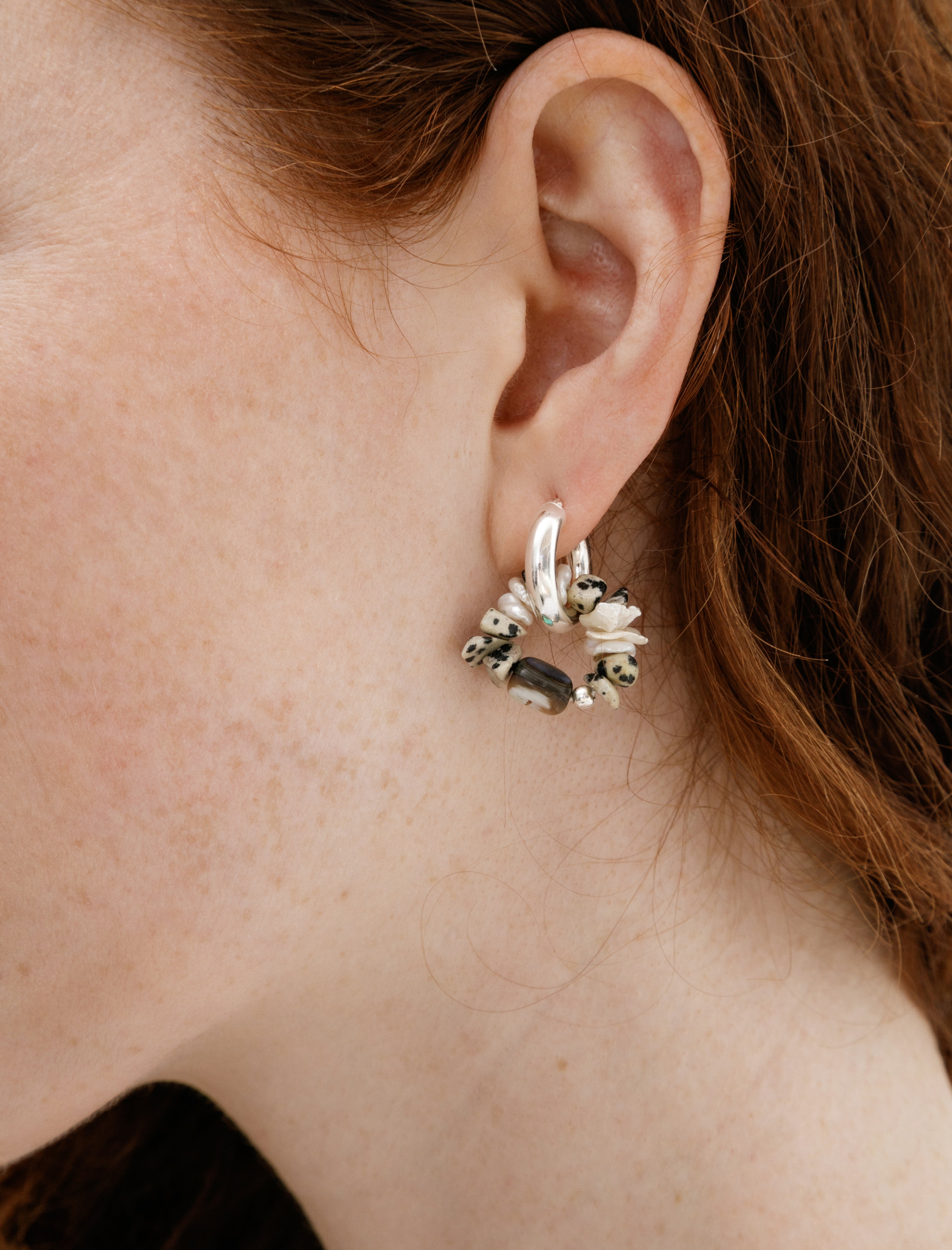 Santangelo Che Bomba Earring Abalone Hoop