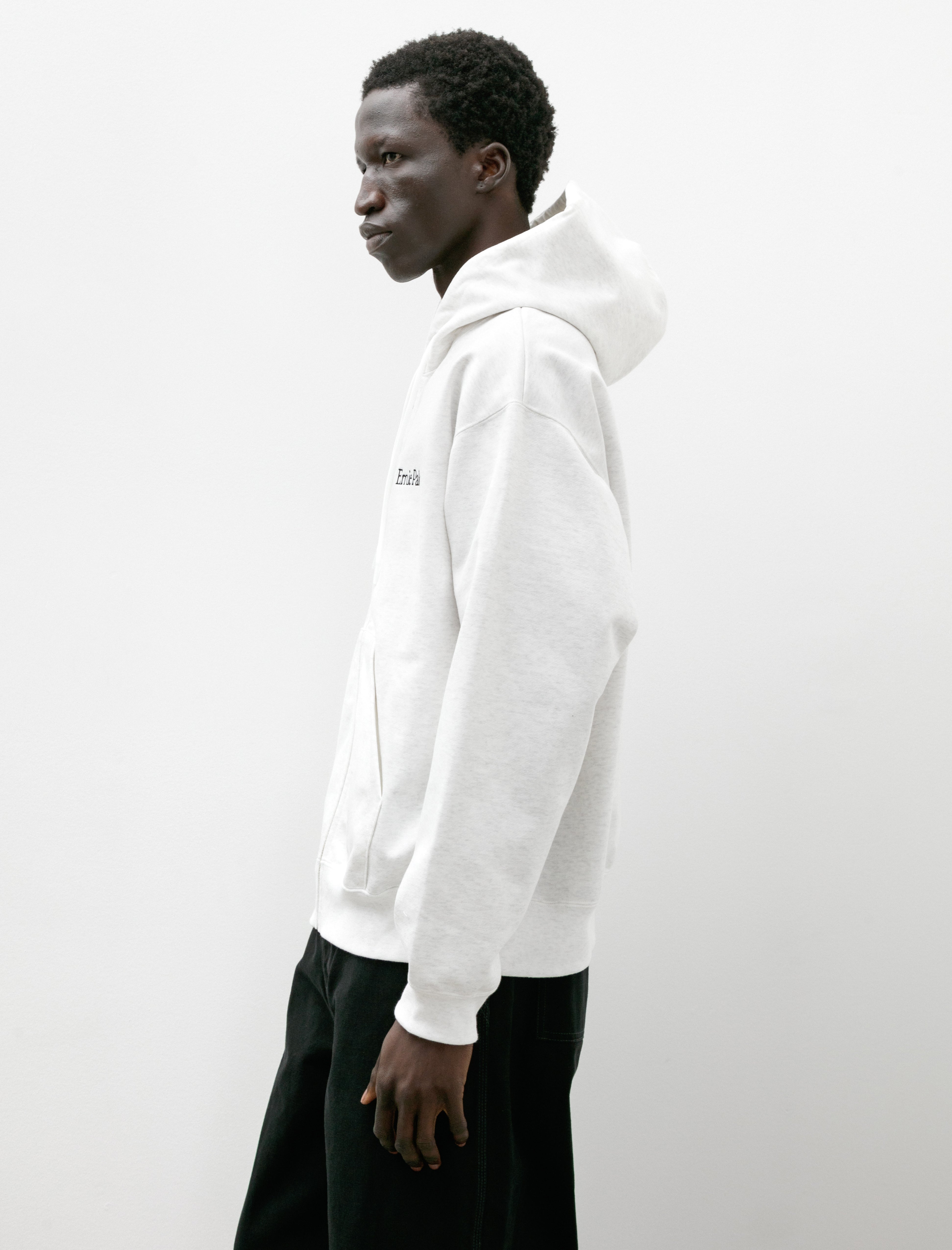 Ernie Palo Cotton Zip Hoodie Grey