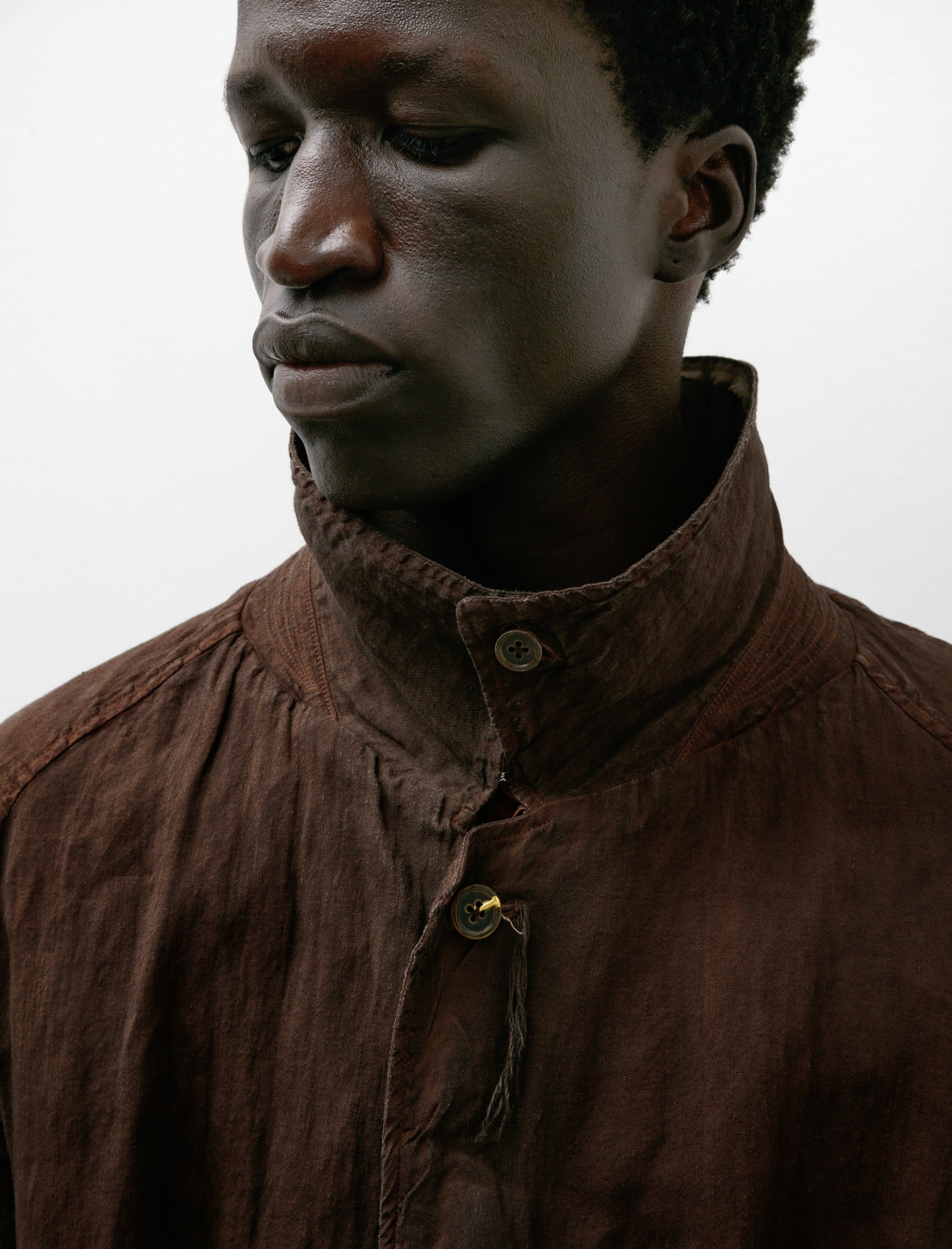 Cottle Sand Beach Balmacaan Coat Kakishibu Black