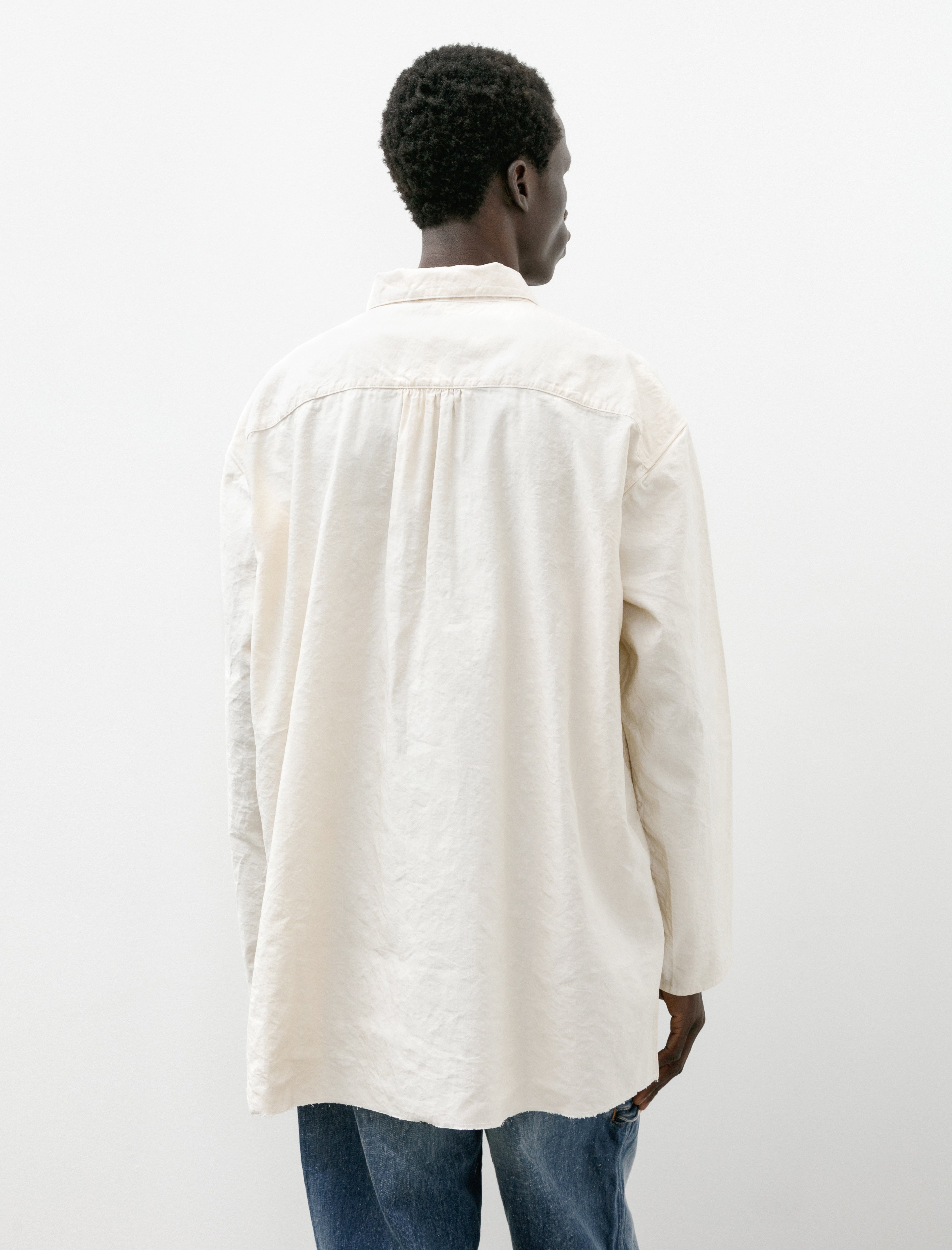 Cottle Leaf Vein Tailor Made Shirt Ecru